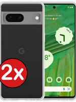 BTH BTH Google Pixel 7a Hoesje Siliconen - Transparant - 2 PACK