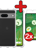 BTH BTH Google Pixel 7a Hoesje Shockproof Met 2x Screenprotector