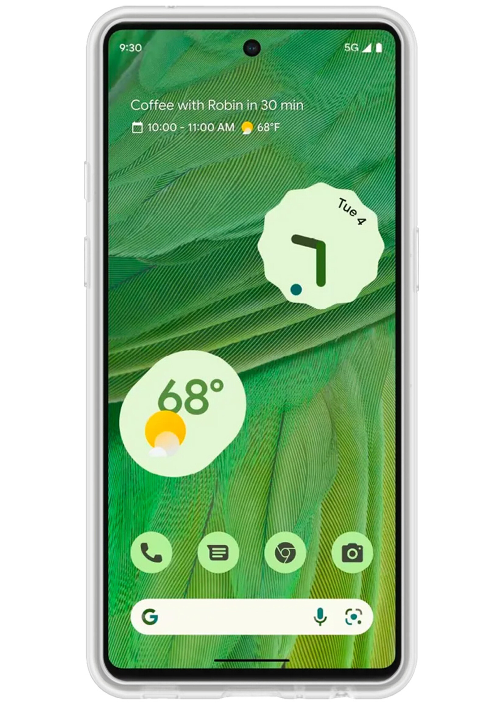 BTH Hoesje Geschikt voor Google Pixel 7A Hoesje Siliconen Case Hoes Met 2x Screenprotector - Hoes Geschikt voor Google Pixel 7A Hoes Cover Case - Transparant