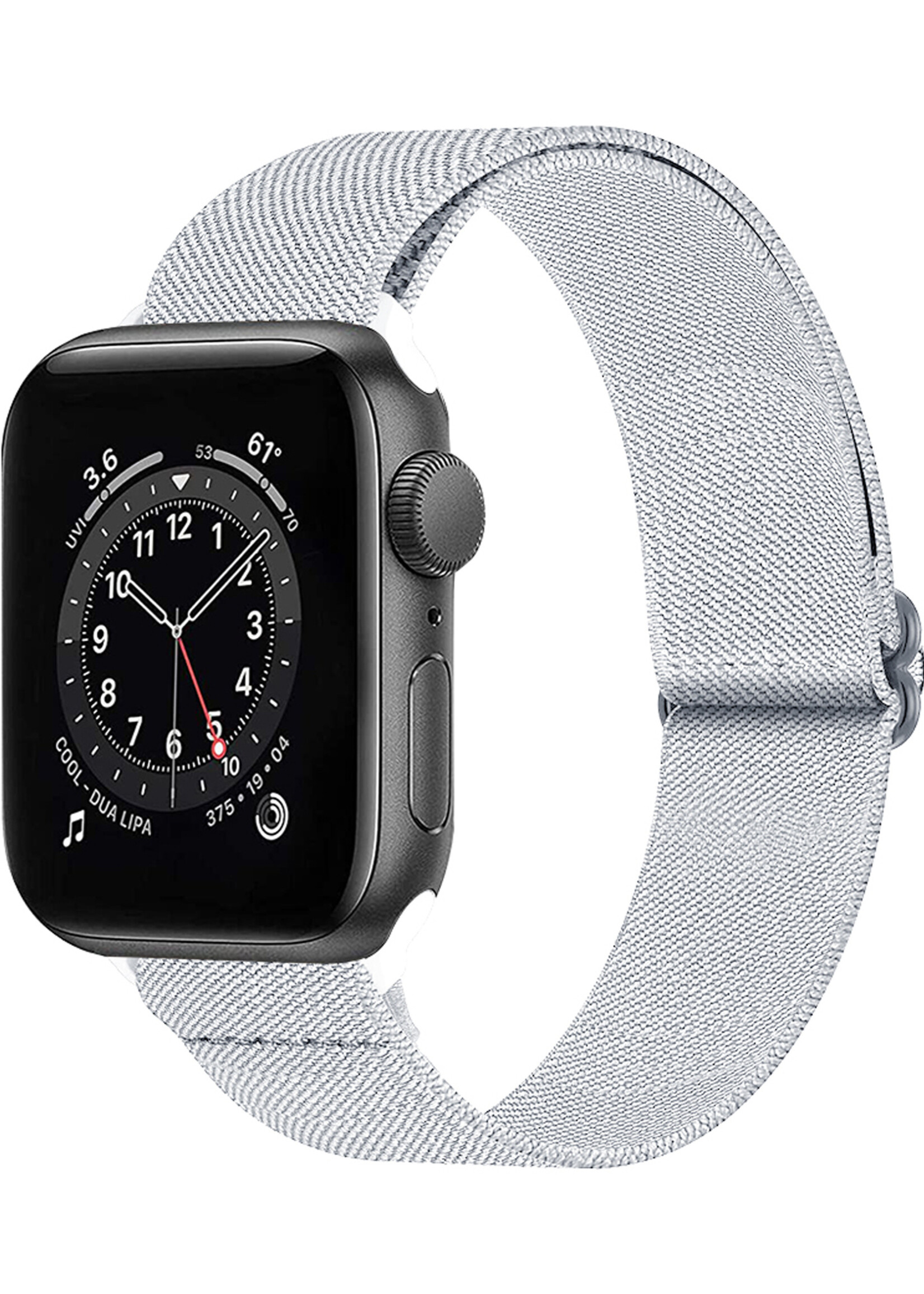 BTH Bandje Geschikt Voor Apple Watch Bandje 38/40/41 mm Nylon Polsband Met Gesp - Horloge Bandje Geschikt Voor Apple Watch 1-8 / SE - 38/40/41 mm - Wit