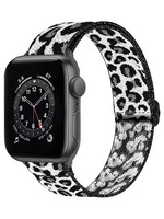 BTH BTH Apple Watch Bandje Stof Verstelbaar (38/40/41 mm) - Panter Wit