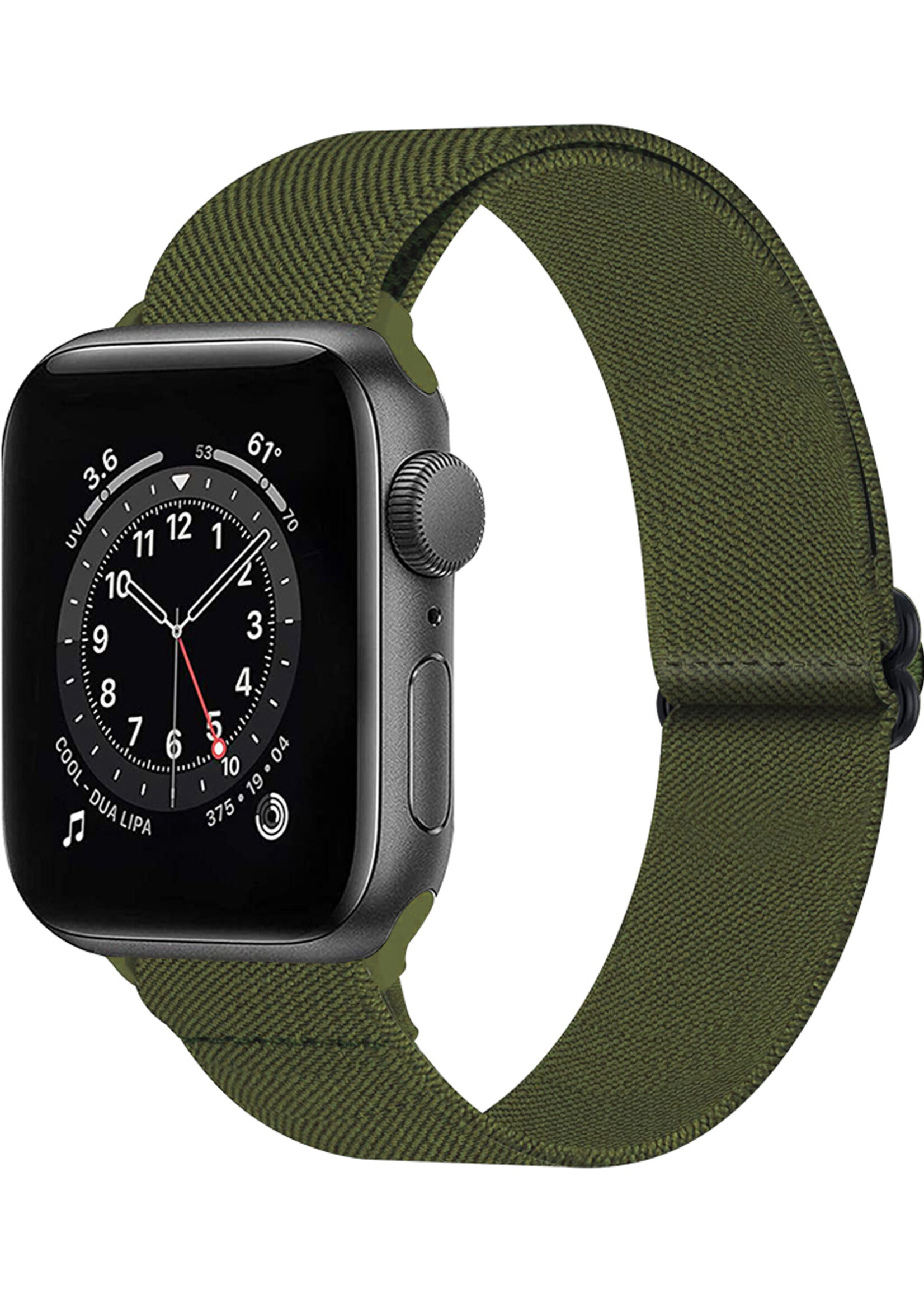BTH Bandje Geschikt Voor Apple Watch Bandje 38/40/41 mm Nylon Polsband Met Gesp - Horloge Bandje Geschikt Voor Apple Watch 1-8 / SE - 38/40/41 mm - Donkergroen