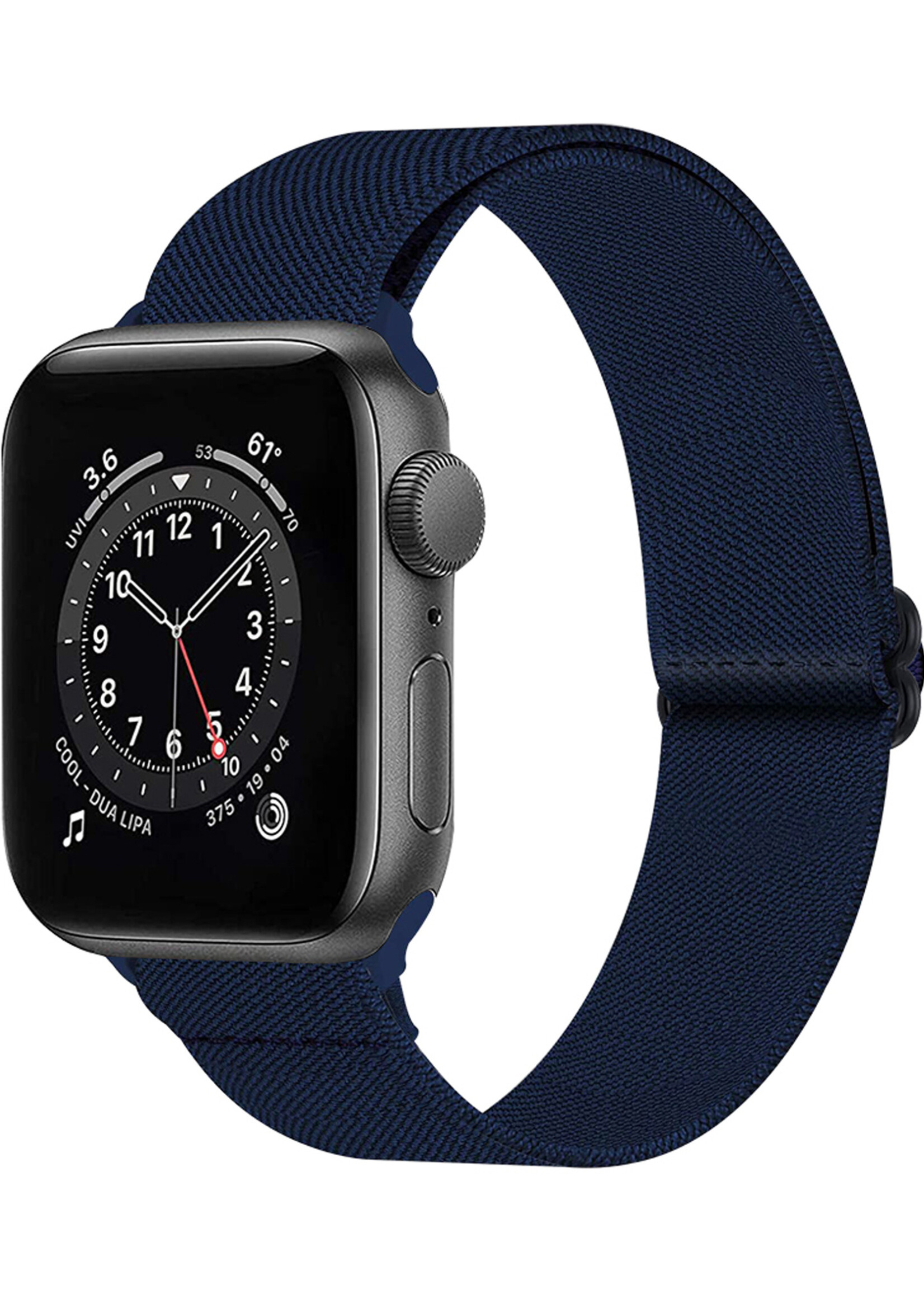 BTH Bandje Geschikt Voor Apple Watch Bandje 38/40/41 mm Nylon Polsband Met Gesp - Horloge Bandje Geschikt Voor Apple Watch 1-8 / SE - 38/40/41 mm - Donkerblauw