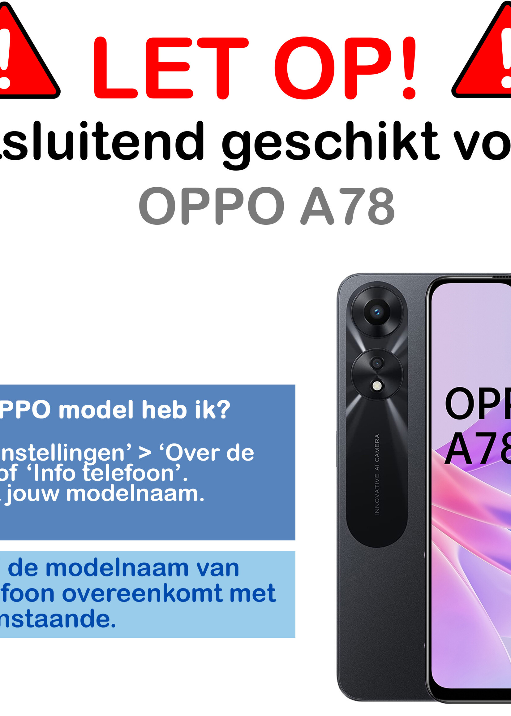 BTH Hoesje Geschikt voor OPPO A78 5G Hoesje Siliconen Shock Proof Case Hoes - Hoes Geschikt voor OPPO A78 Hoes Cover Case Shockproof - Transparant