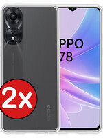 BTH BTH OPPO A78 Hoesje Siliconen - Transparant - 2 PACK