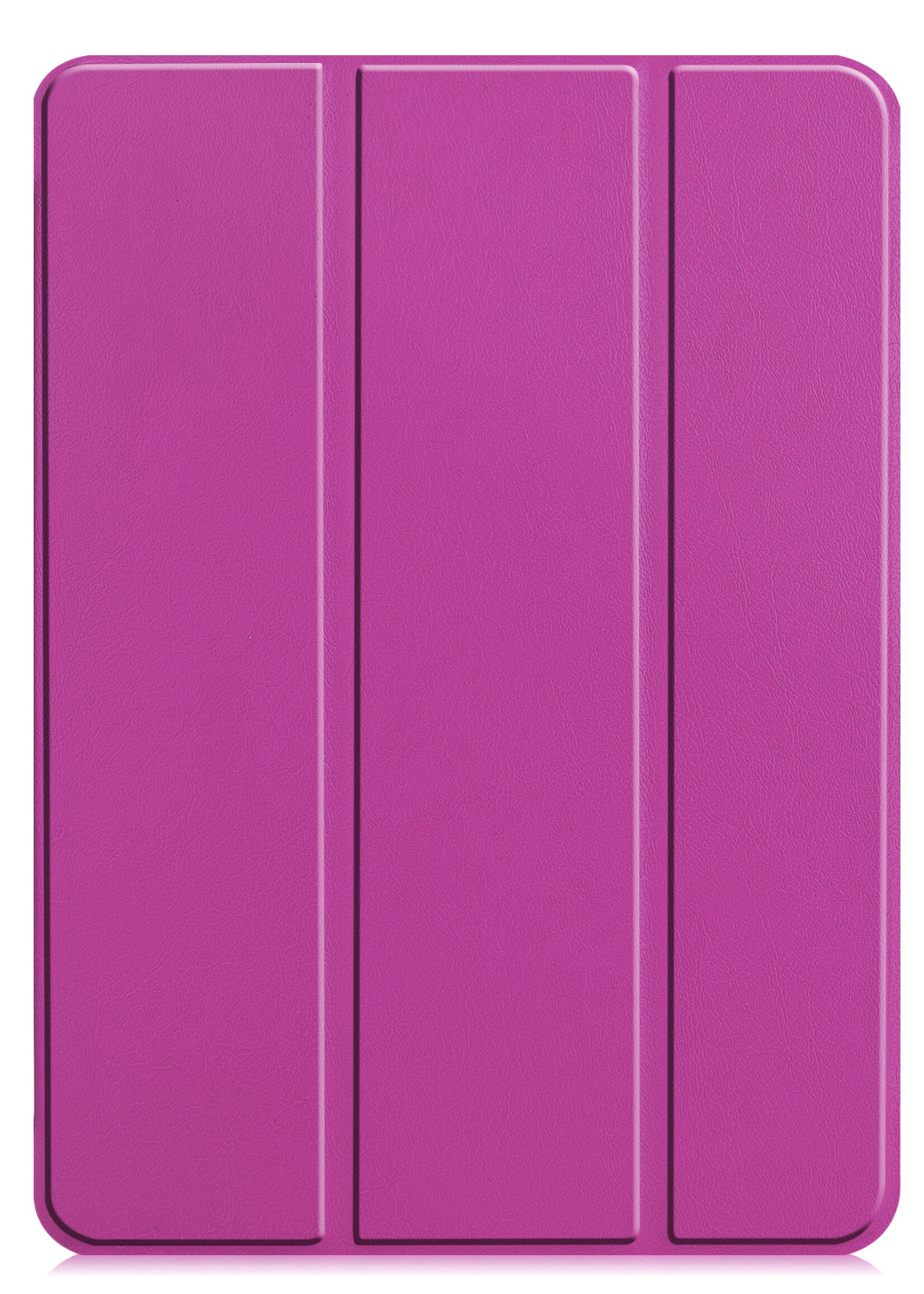 BTH Hoes Geschikt voor iPad Pro 2021 (11 inch) Hoes Book Case Hoesje Trifold Cover Met Uitsparing Geschikt voor Apple Pencil Met Screenprotector - Hoesje Geschikt voor iPad Pro 11 inch (2021) Hoesje Bookcase - Paars