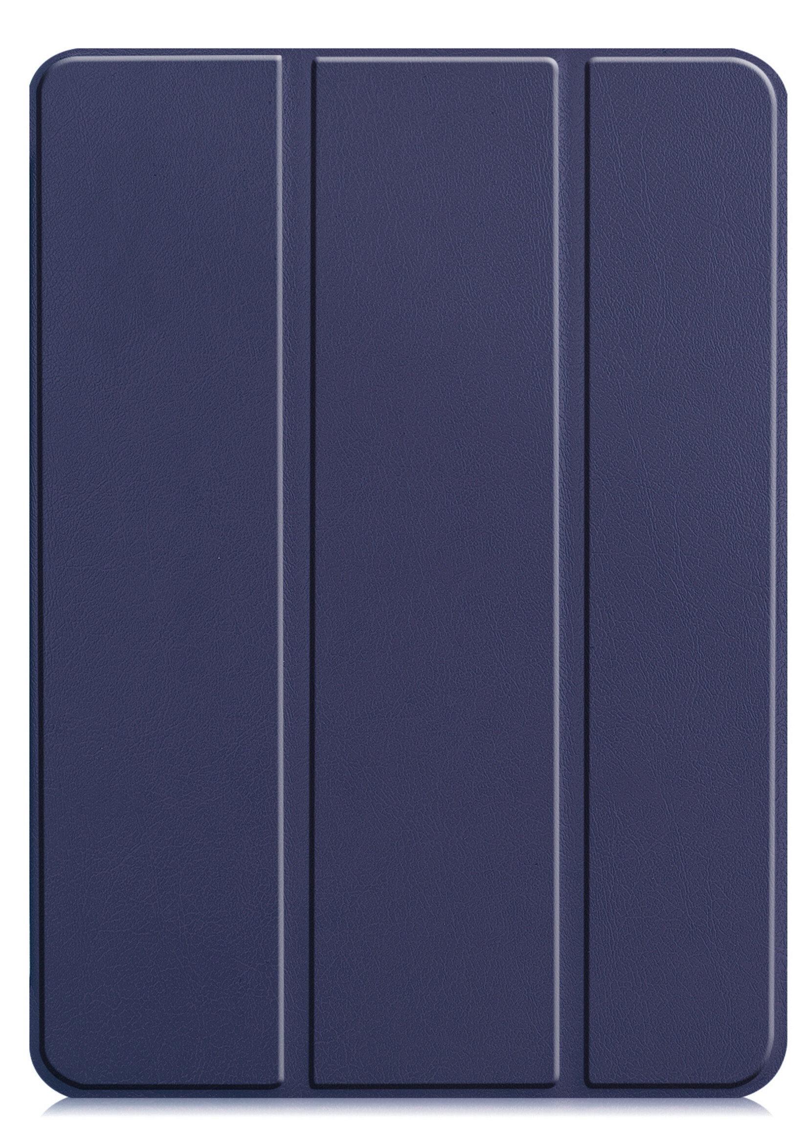 BTH Hoes Geschikt voor iPad Pro 2021 (11 inch) Hoes Book Case Hoesje Trifold Cover Met Screenprotector - Hoesje Geschikt voor iPad Pro 11 inch (2021) Hoesje Bookcase - Donkerblauw