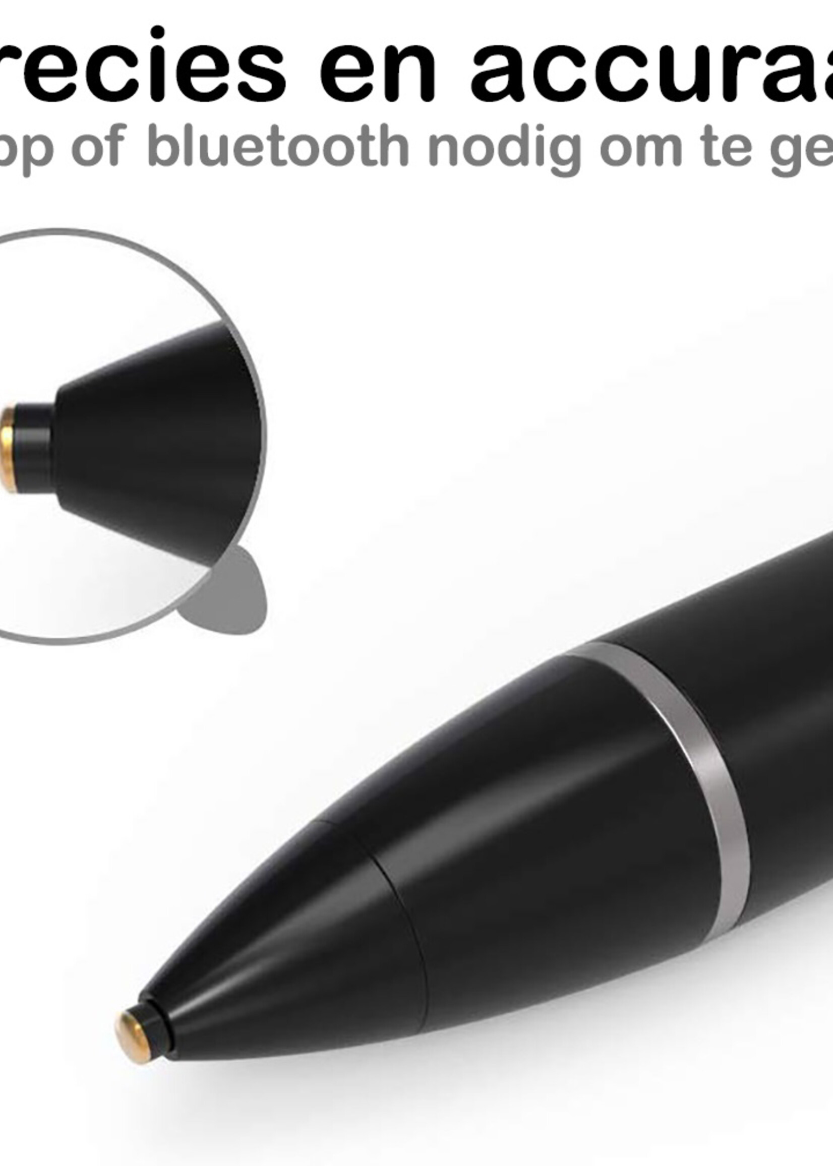 BTH Active Stylus Pen Touch Pen Pencil Oplaadbaar Geschikt Voor Tablets En Telefoons Universeel - Zwart