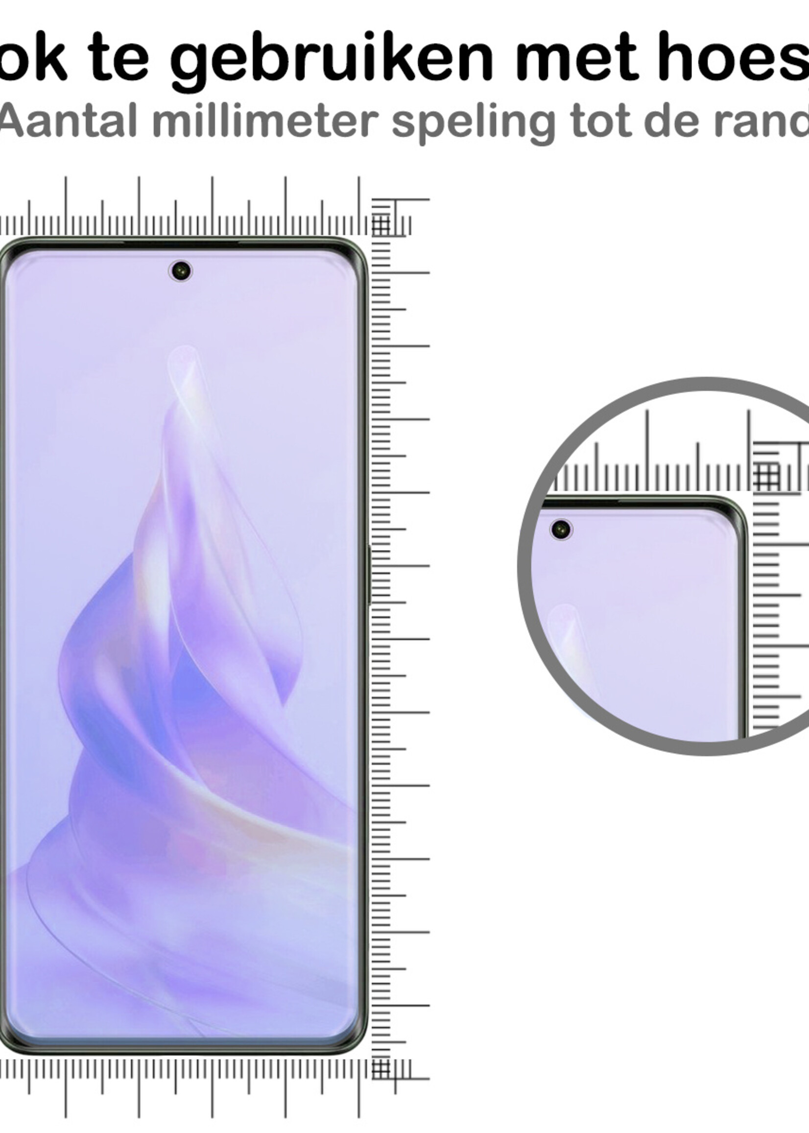 BTH Screenprotector Geschikt voor OPPO Reno 8T 4G Screenprotector Glas Gehard Tempered Glass - Screenprotector Geschikt voor OPPO Reno 8T 4G Screen Protector Screen Cover - 3 PACK