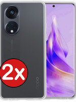 BTH BTH Oppo Reno 8T 4G Hoesje Siliconen - Transparant - 2 PACK