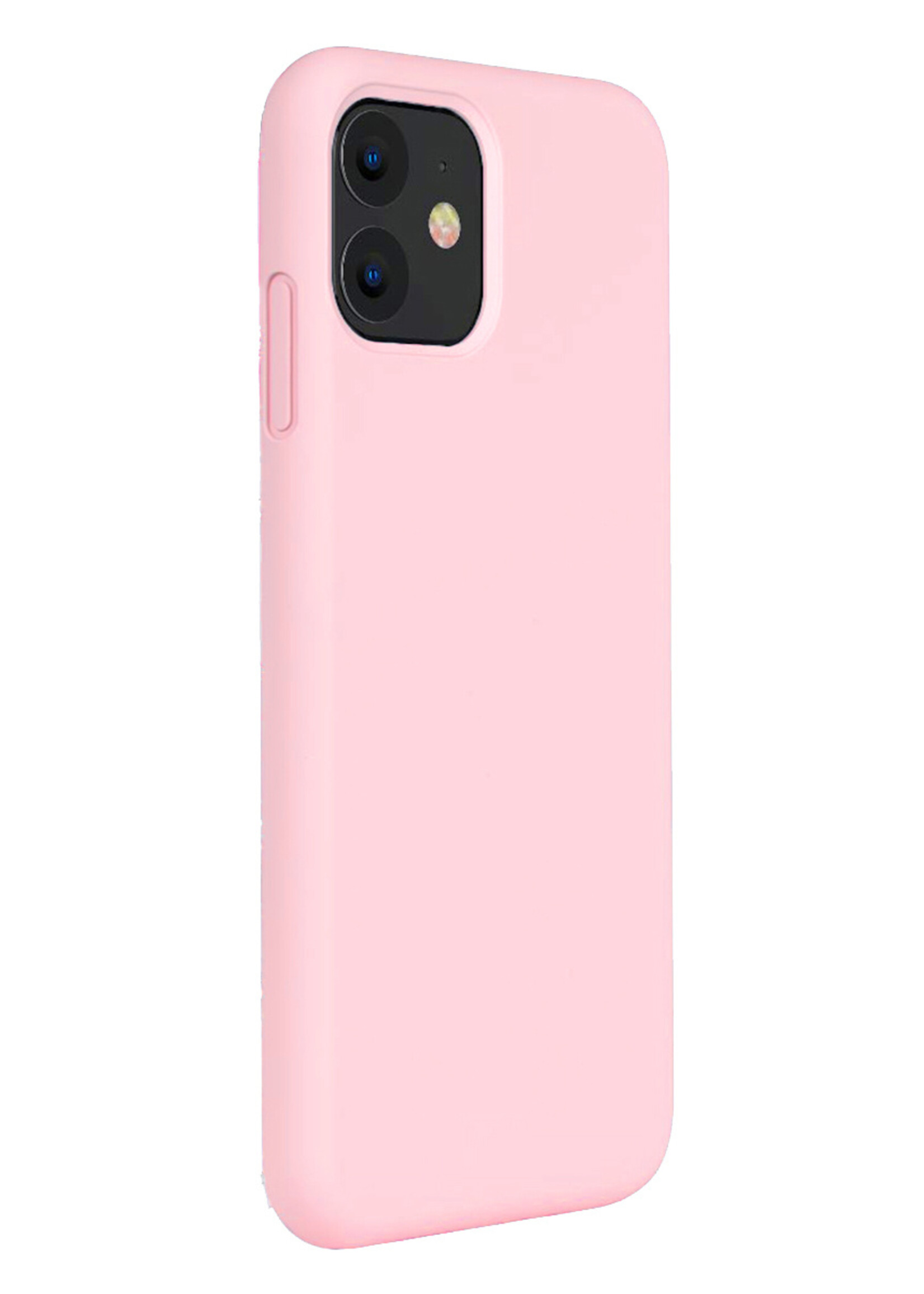 BTH Hoesje Geschikt voor iPhone 11 Hoesje Siliconen Case Hoes - Hoes Geschikt voor iPhone 11 Hoes Cover Case - Roze