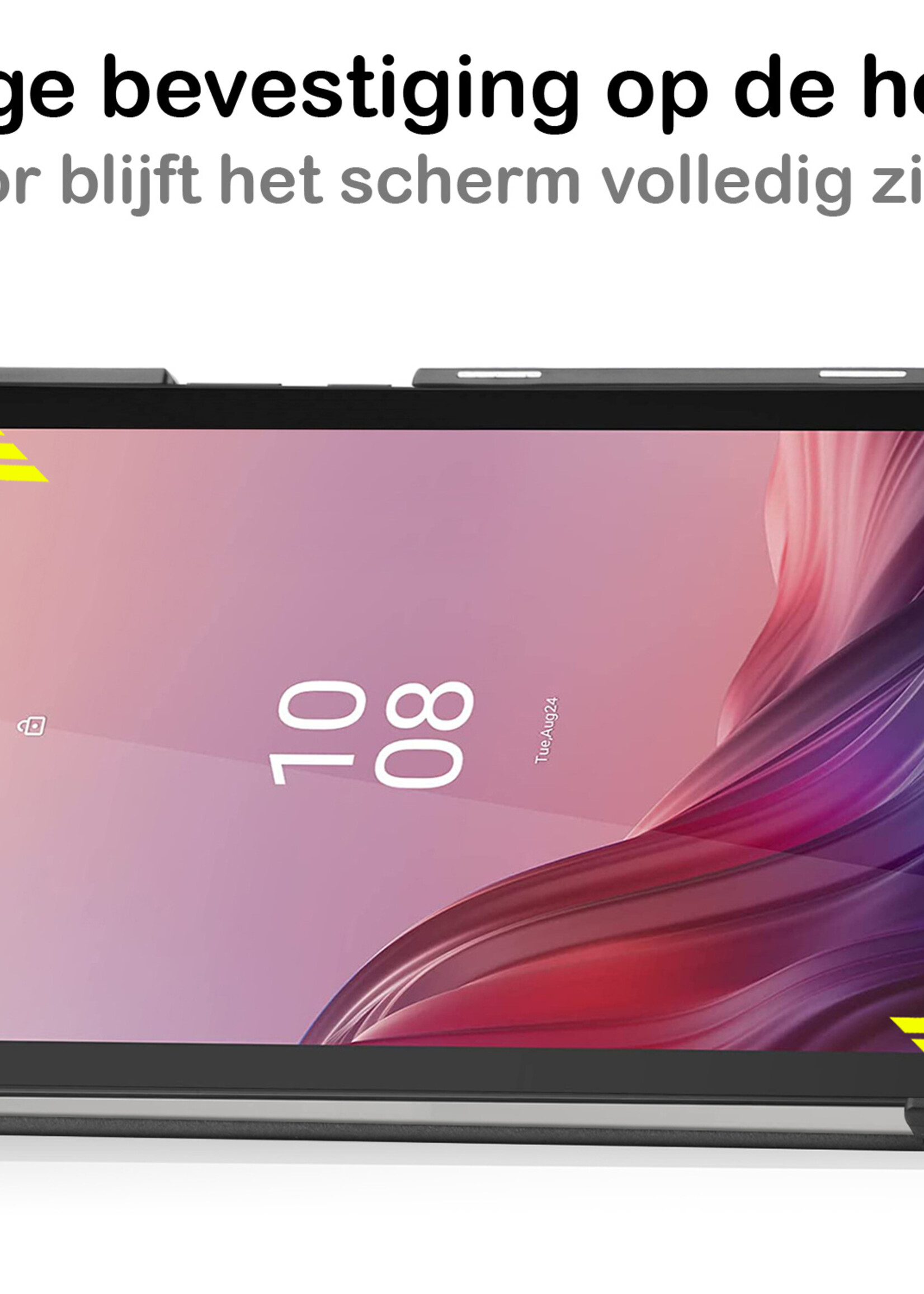BTH Hoes Geschikt voor Lenovo Tab M9 Hoes Book Case Hoesje Trifold Cover Met Screenprotector - Hoesje Geschikt voor Lenovo Tab M9 Hoesje Bookcase - Grijs