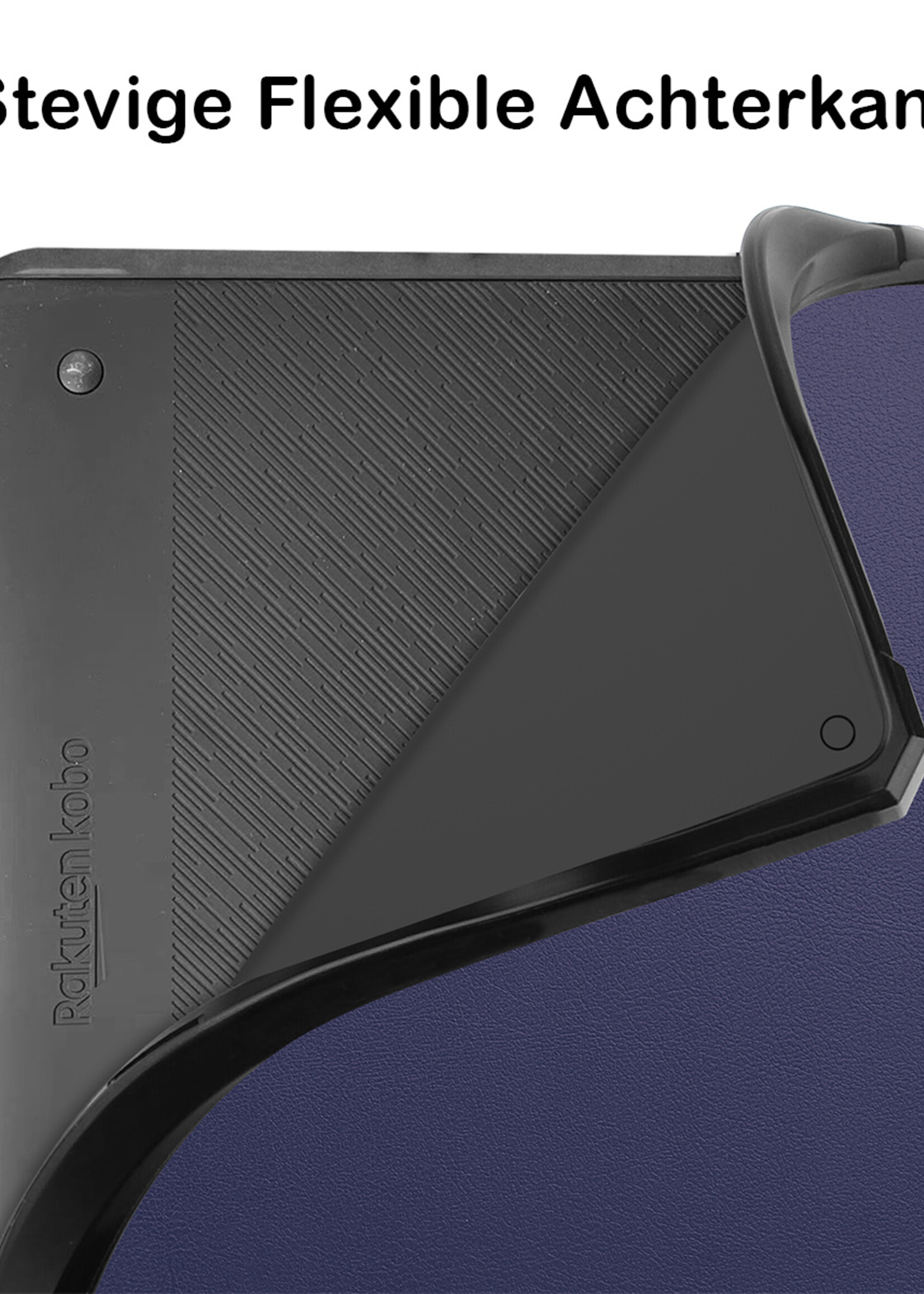 BTH Hoesje Geschikt voor Kobo Elipsa 2E Hoesje Luxe Bescherm Case - Hoes Geschikt voor Kobo Elipsa 2E Hoes Book Cover - Blauw