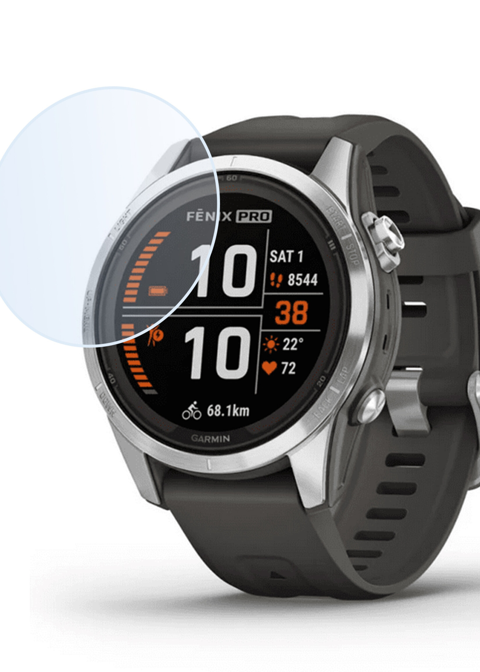 BTH Screenprotector Geschikt voor Garmin Fenix 7S Pro Screenprotector Glas Gehard Screen Cover - Screen Protector Geschikt voor Garmin Fenix 7S Pro Screenprotector Tempered Glass - 2 PACK