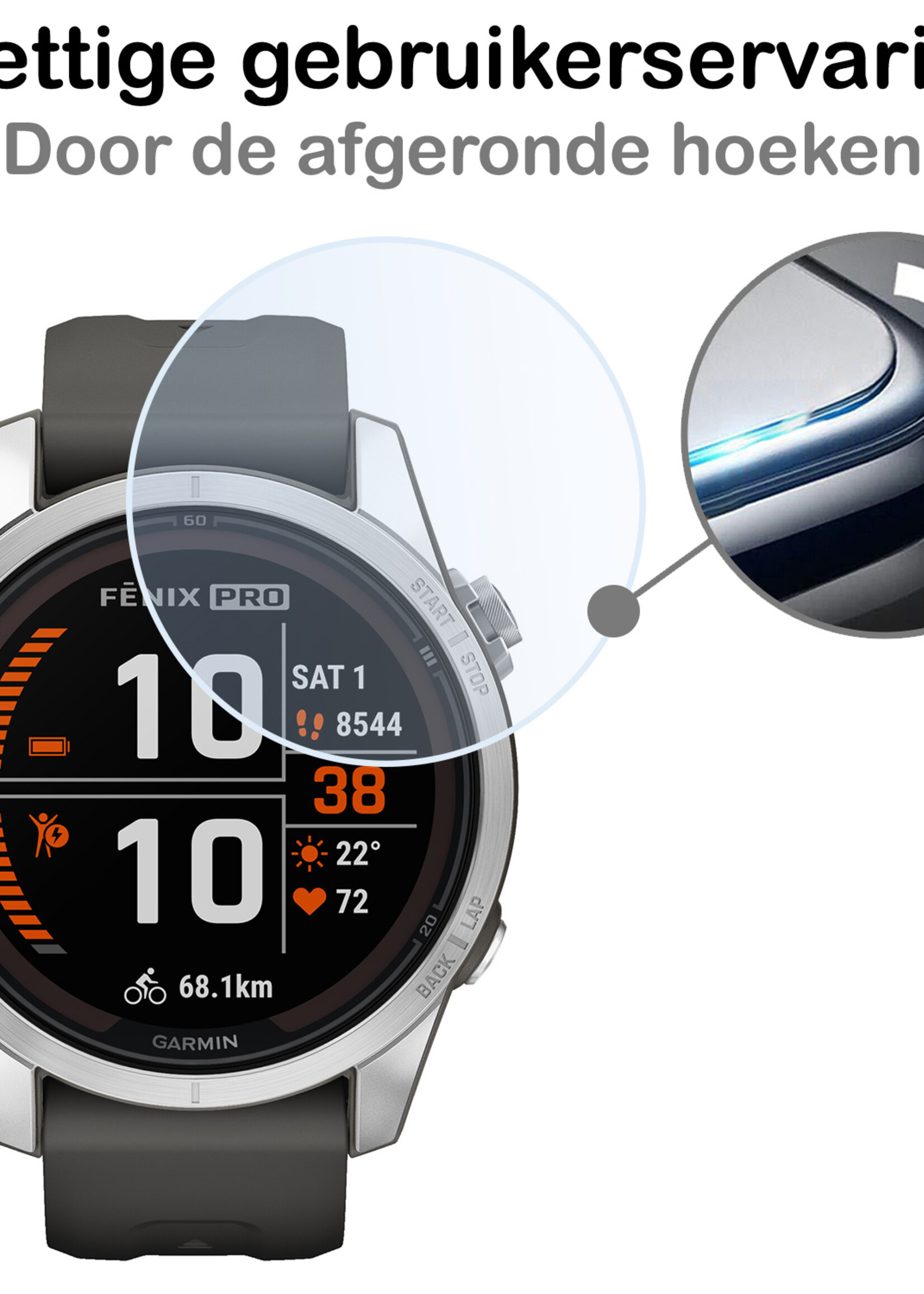 BTH Screenprotector Geschikt voor Garmin Fenix 7S Pro Screenprotector Glas Gehard Screen Cover - Screen Protector Geschikt voor Garmin Fenix 7S Pro Screenprotector Tempered Glass - 2 PACK