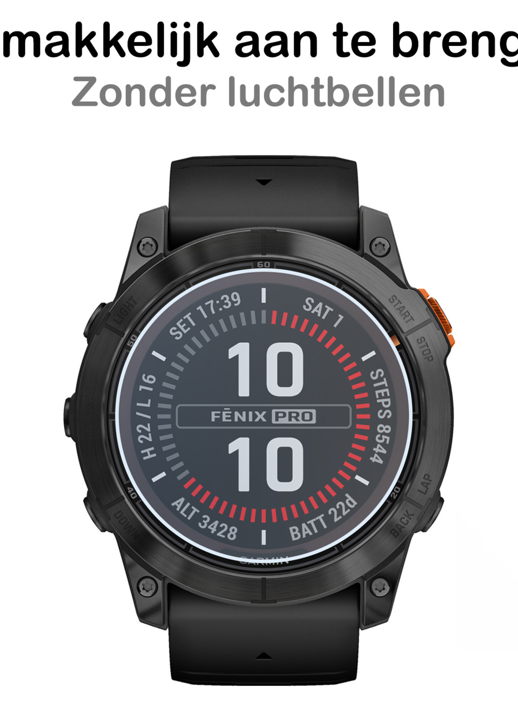 BTH Screenprotector Geschikt voor Garmin Fenix 7X Pro Screenprotector Glas Gehard Screen Cover - Screen Protector Geschikt voor Garmin Fenix 7X Pro Screenprotector Tempered Glass - 3 PACK
