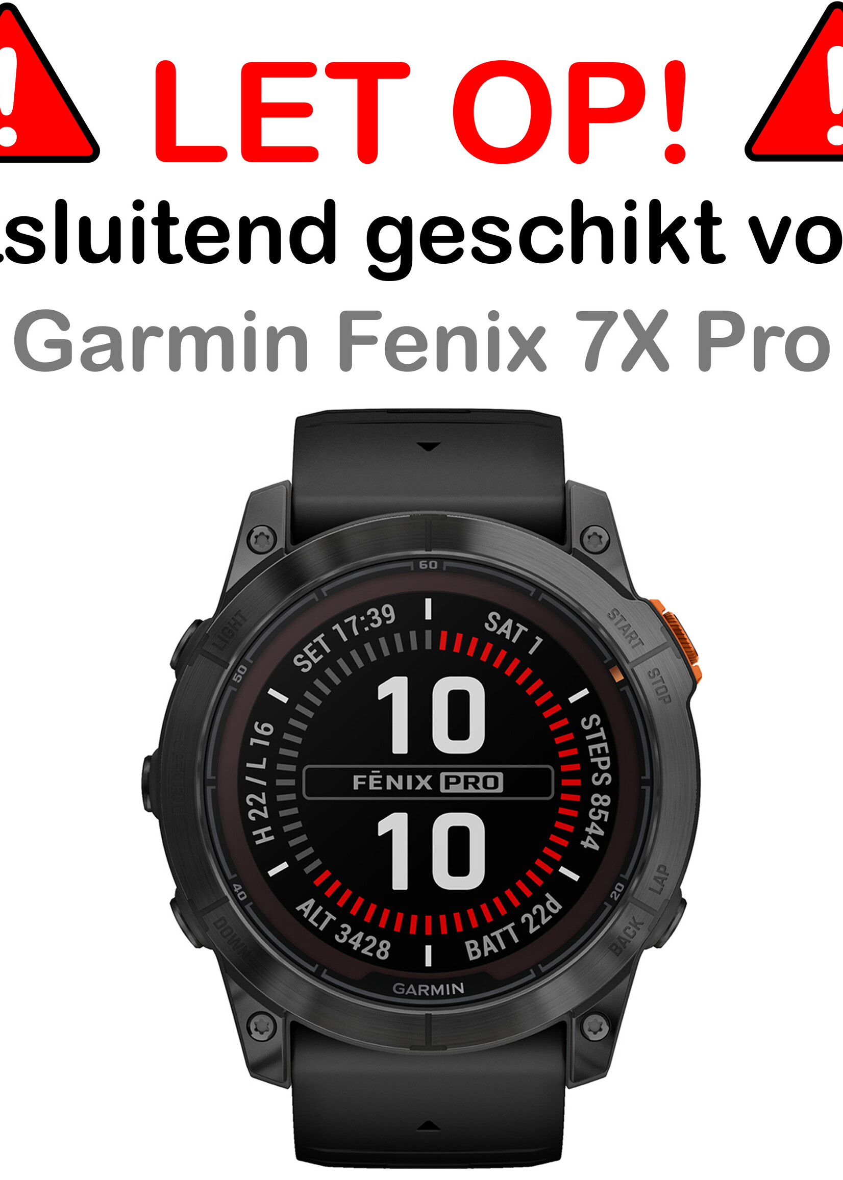 BTH Screenprotector Geschikt voor Garmin Fenix 7X Pro Screenprotector Glas Gehard Screen Cover - Screen Protector Geschikt voor Garmin Fenix 7X Pro Screenprotector Tempered Glass - 3 PACK