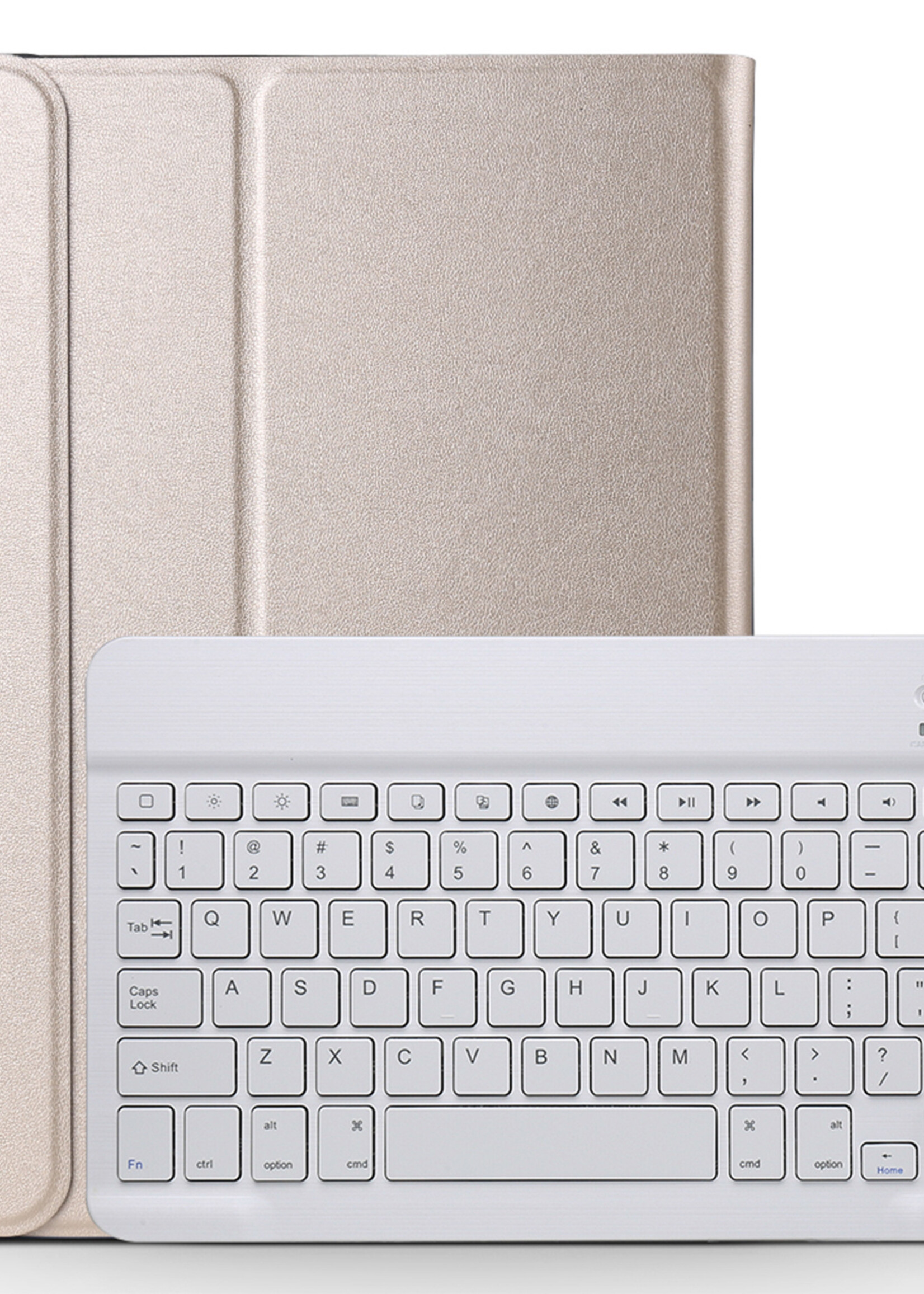 BTH Hoes Geschikt voor iPad 2022 Hoes Toetsenbord Hoesje Keyboard Case Cover - Hoesje Geschikt voor iPad 10 Hoes Toetsenbord Case - Goud