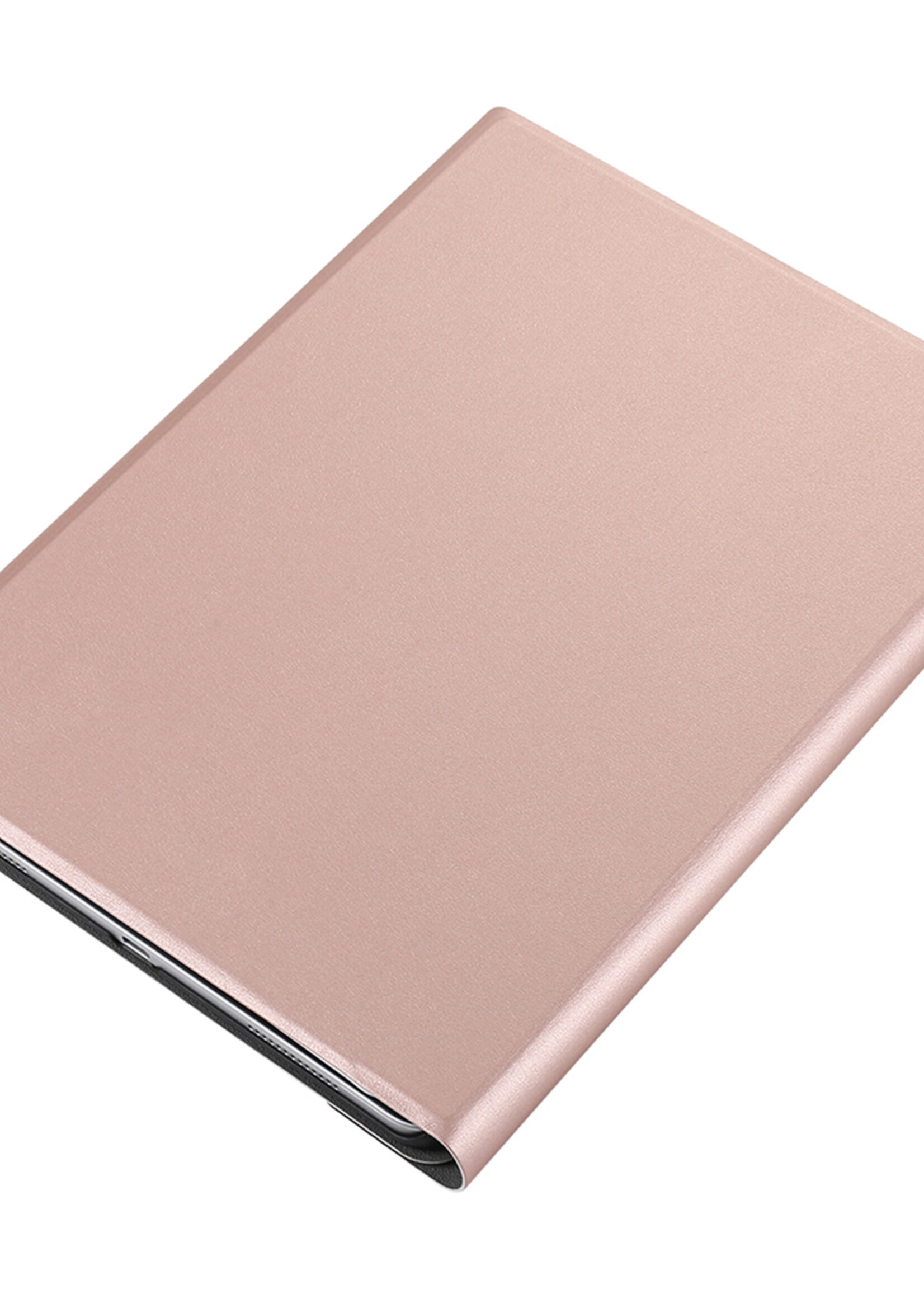 BTH Hoes Geschikt voor iPad 2022 Hoes Toetsenbord Hoesje Keyboard Case Cover - Hoesje Geschikt voor iPad 10 Hoes Toetsenbord Case - Rosé goud
