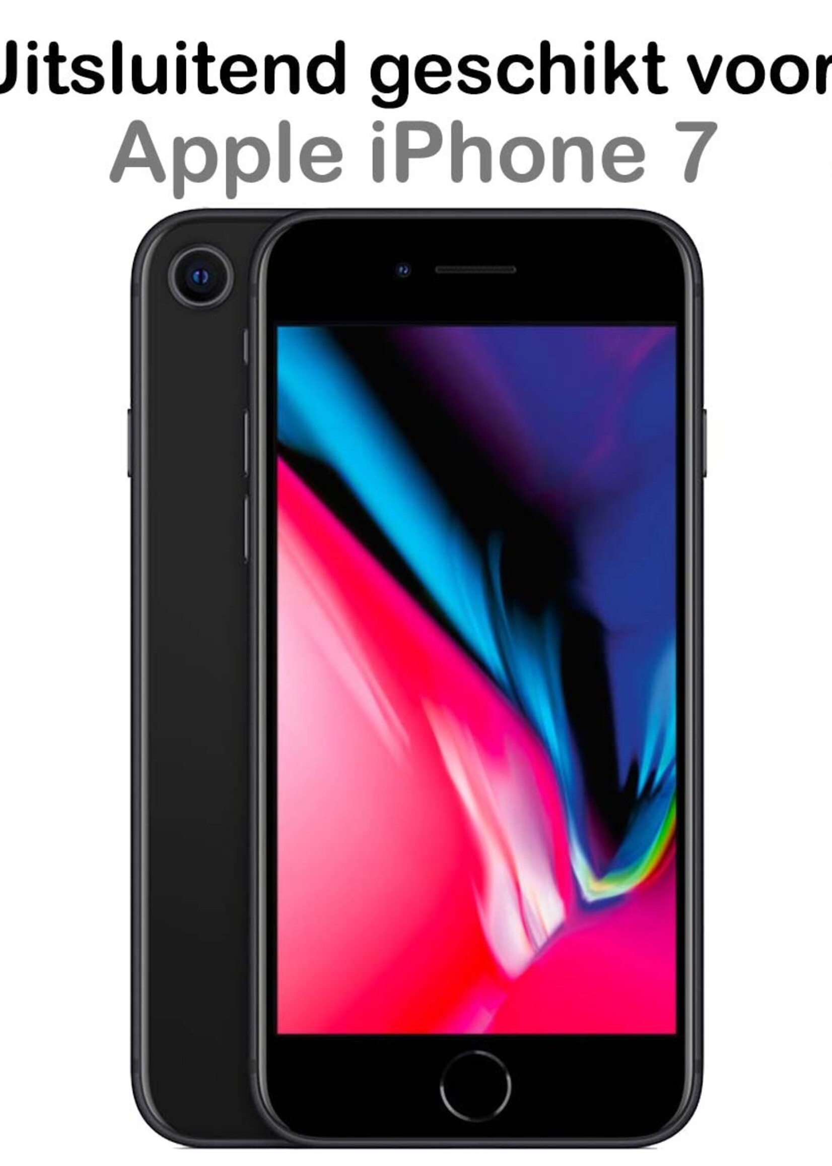 BTH Hoesje Geschikt voor iPhone 7 Hoesje Dubbelzijdig Gehard Glas Magneet Case - Hoes Geschikt voor iPhone 7 Hoes Met Magnetische Connectie - Zilver - 2 PACK