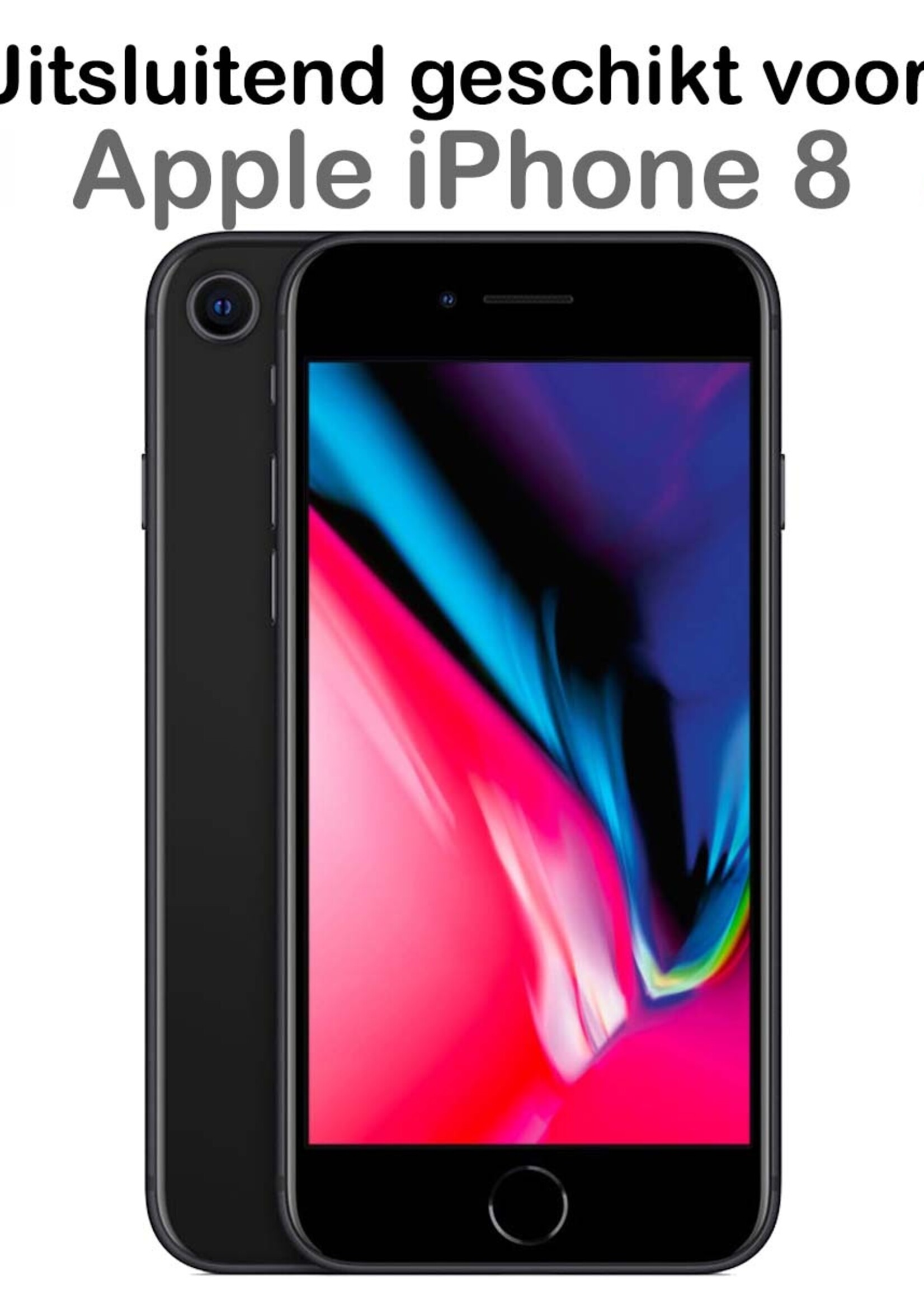 BTH Hoesje Geschikt voor iPhone 8 Plus Hoesje Dubbelzijdig Gehard Glas Magneet Case - Hoes Geschikt voor iPhone 8 Plus Hoes Met Magnetische Connectie - Zilver - 2 PACK