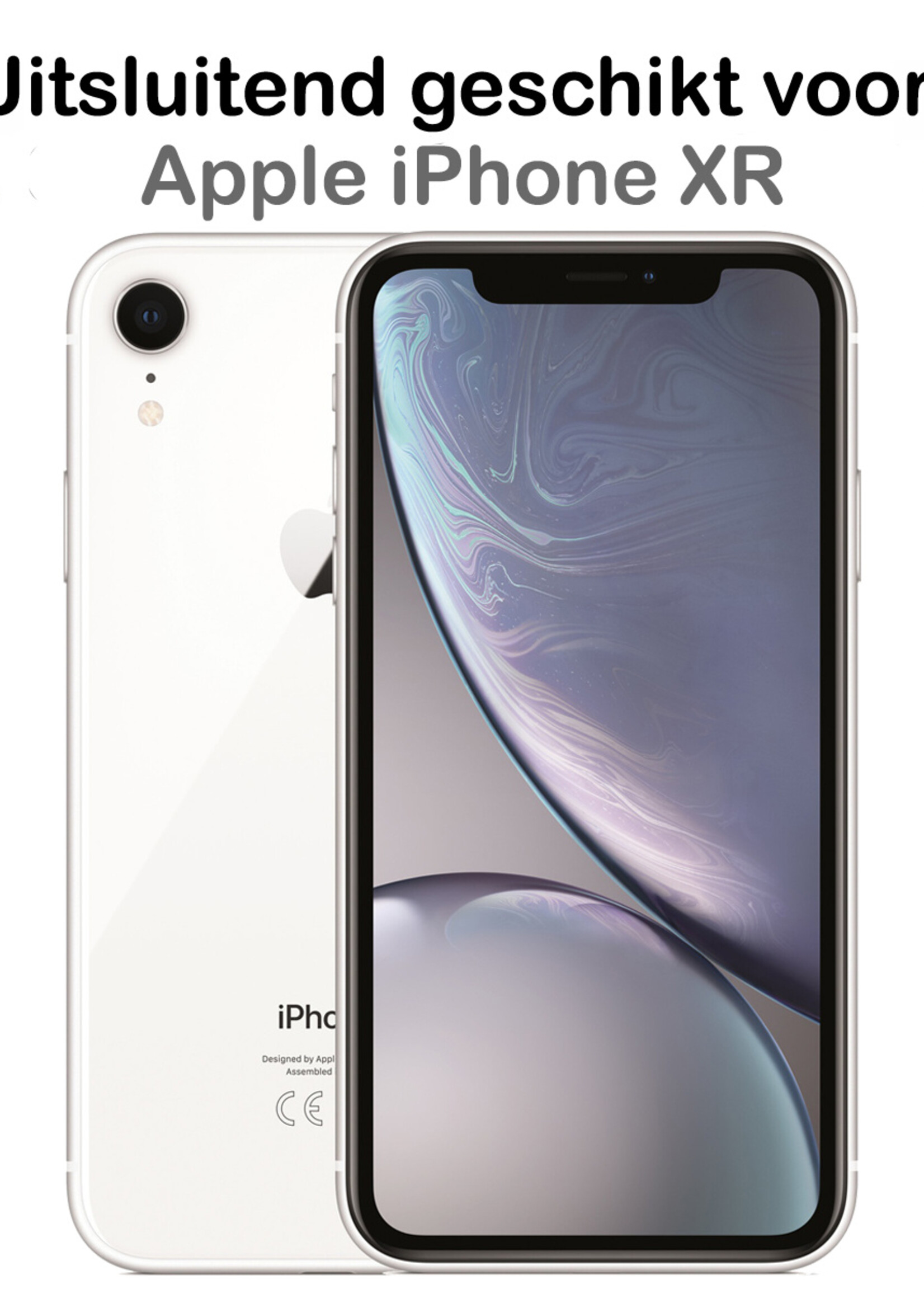 BTH Hoesje Geschikt voor iPhone XR Hoesje Dubbelzijdig Gehard Glas Magneet Case - Hoes Geschikt voor iPhone XR Hoes Met Magnetische Connectie - Zilver