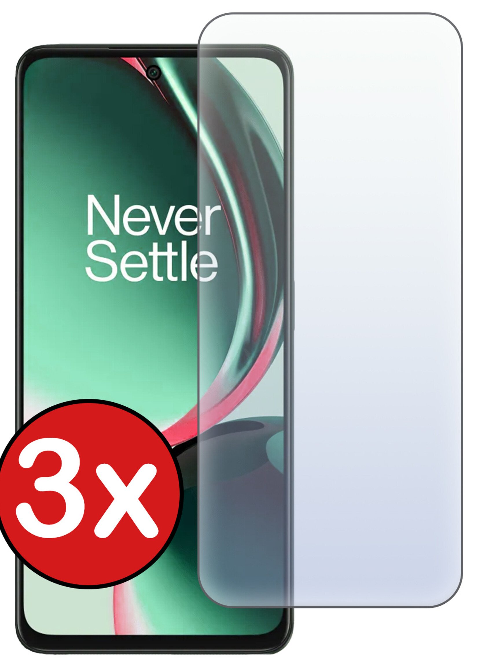 BTH Screenprotector Geschikt voor OnePlus Nord CE 3 Lite Screenprotector Glas Gehard Tempered Glass - Screenprotector Geschikt voor OnePlus Nord CE 3 Lite Screen Protector Screen Cover - 3 PACK