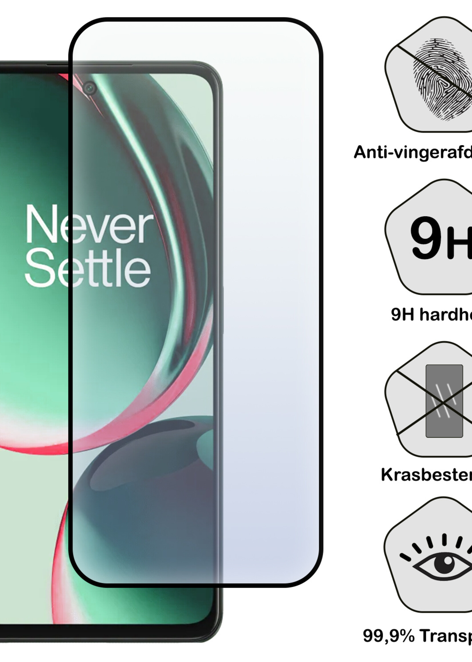 BTH Screenprotector Geschikt voor OnePlus Nord CE 3 Lite Screenprotector Glas Gehard Tempered Glass Full Cover - Screenprotector Geschikt voor OnePlus Nord CE 3 Lite Screen Protector Screen Cover - 3 PACK