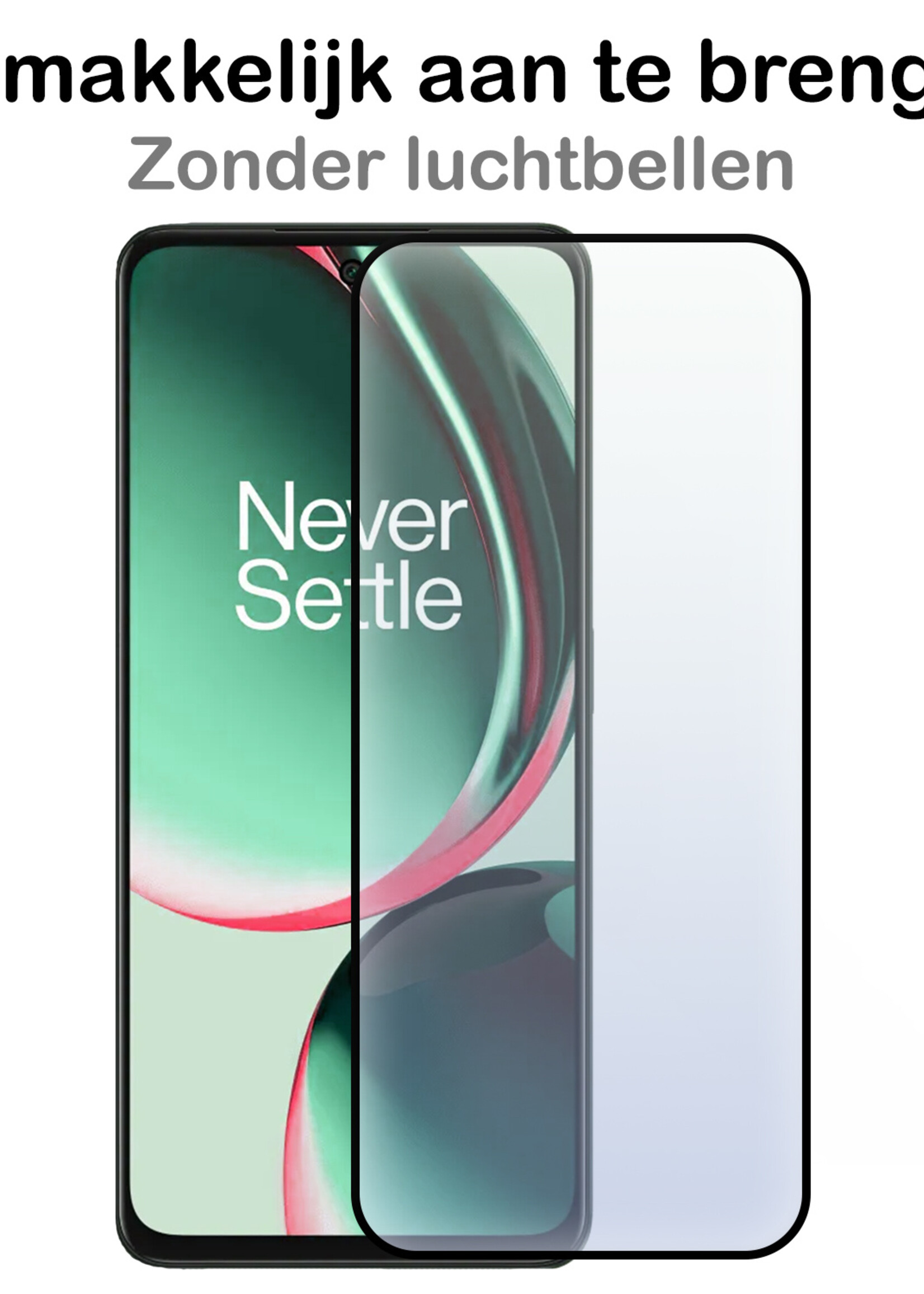 BTH Screenprotector Geschikt voor OnePlus Nord CE 3 Lite Screenprotector Glas Gehard Tempered Glass Full Cover - Screenprotector Geschikt voor OnePlus Nord CE 3 Lite Screen Protector Screen Cover - 3 PACK