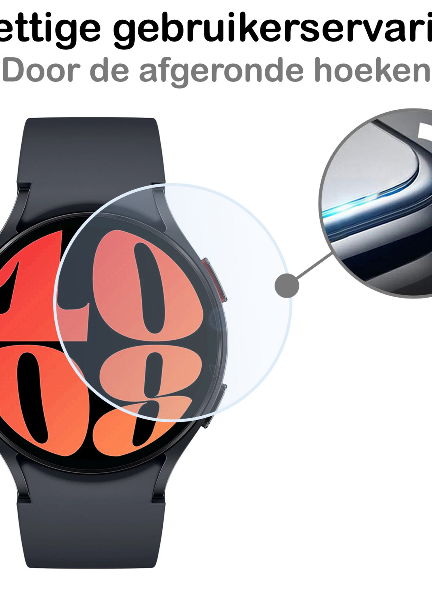 BTH Screenprotector Geschikt voor Samsung Watch 6 44 mm Screenprotector Glas Gehard Screen Cover - Screen Protector Geschikt voor Samsung Galaxy Watch 6 (44 mm) Screenprotector Tempered Glass - 2 PACK