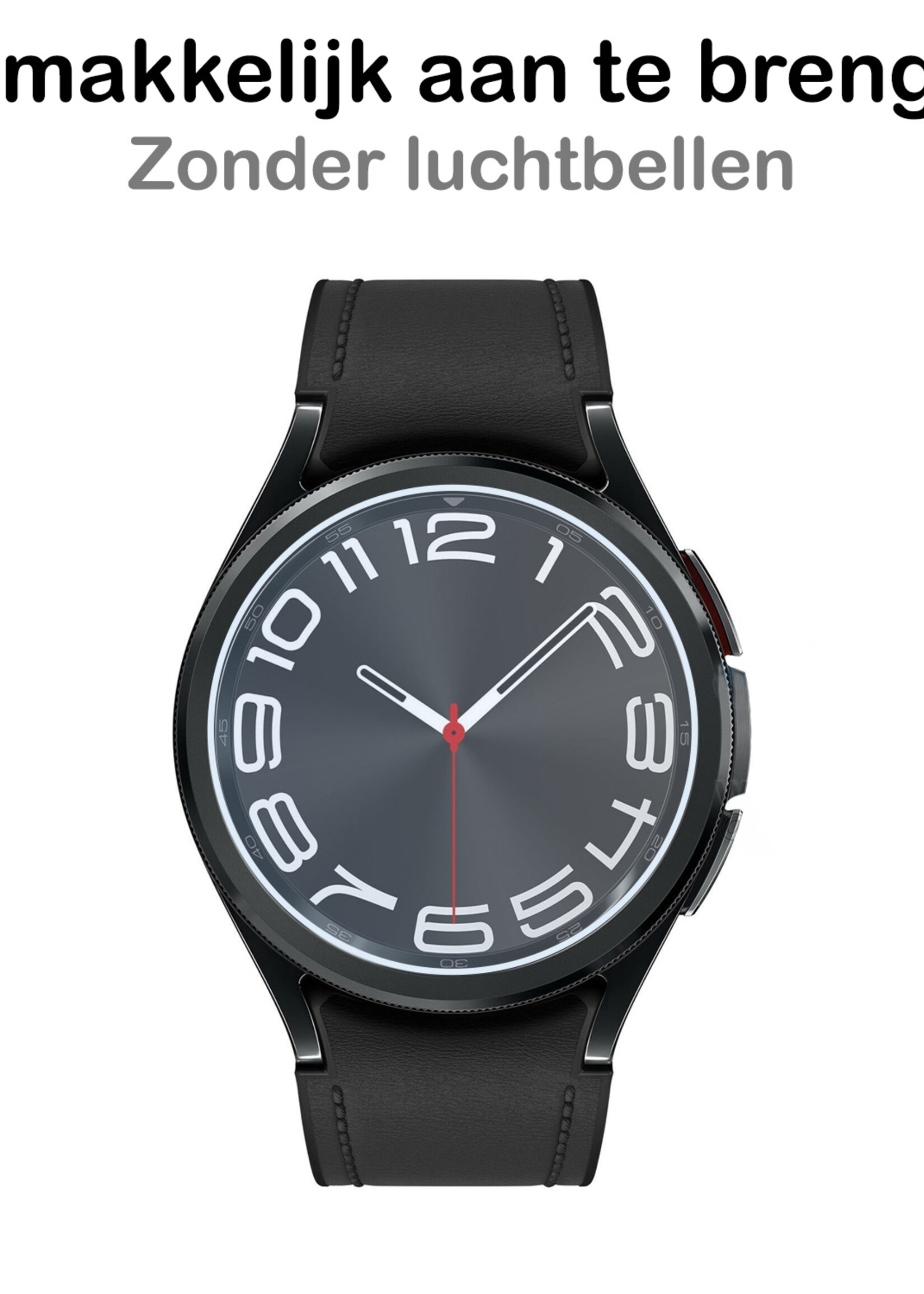 BTH Screenprotector Geschikt voor Samsung Watch 6 Classic 43 mm Screenprotector Glas Gehard Screen Cover - Screen Protector Geschikt voor Samsung Galaxy Watch 6 Classic (43 mm) Screenprotector Tempered Glass - 3 PACK