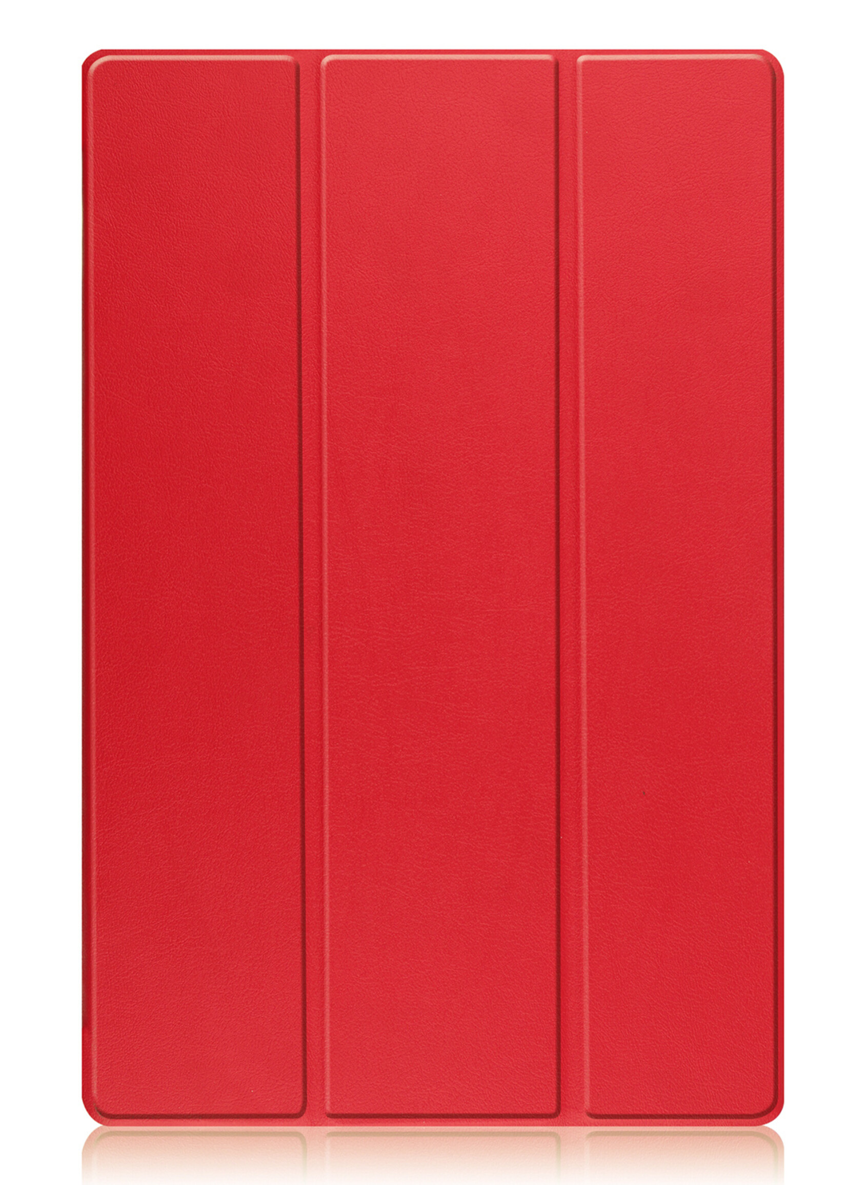 BTH Hoes Geschikt voor Samsung Galaxy Tab S9 Ultra Hoes Book Case Hoesje Trifold Cover Met Uitsparing Geschikt voor S Pen - Hoesje Geschikt voor Samsung Tab S9 Ultra Hoesje Bookcase - Rood
