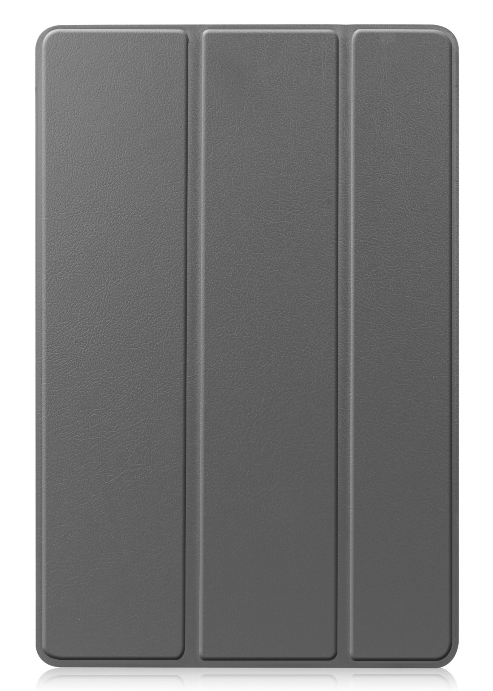 BTH Hoes Geschikt voor Samsung Galaxy Tab S9 Plus Hoes Book Case Hoesje Trifold Cover Met Uitsparing Geschikt voor S Pen Met Screenprotector - Hoesje Geschikt voor Samsung Tab S9 Plus Hoesje Bookcase - Grijs