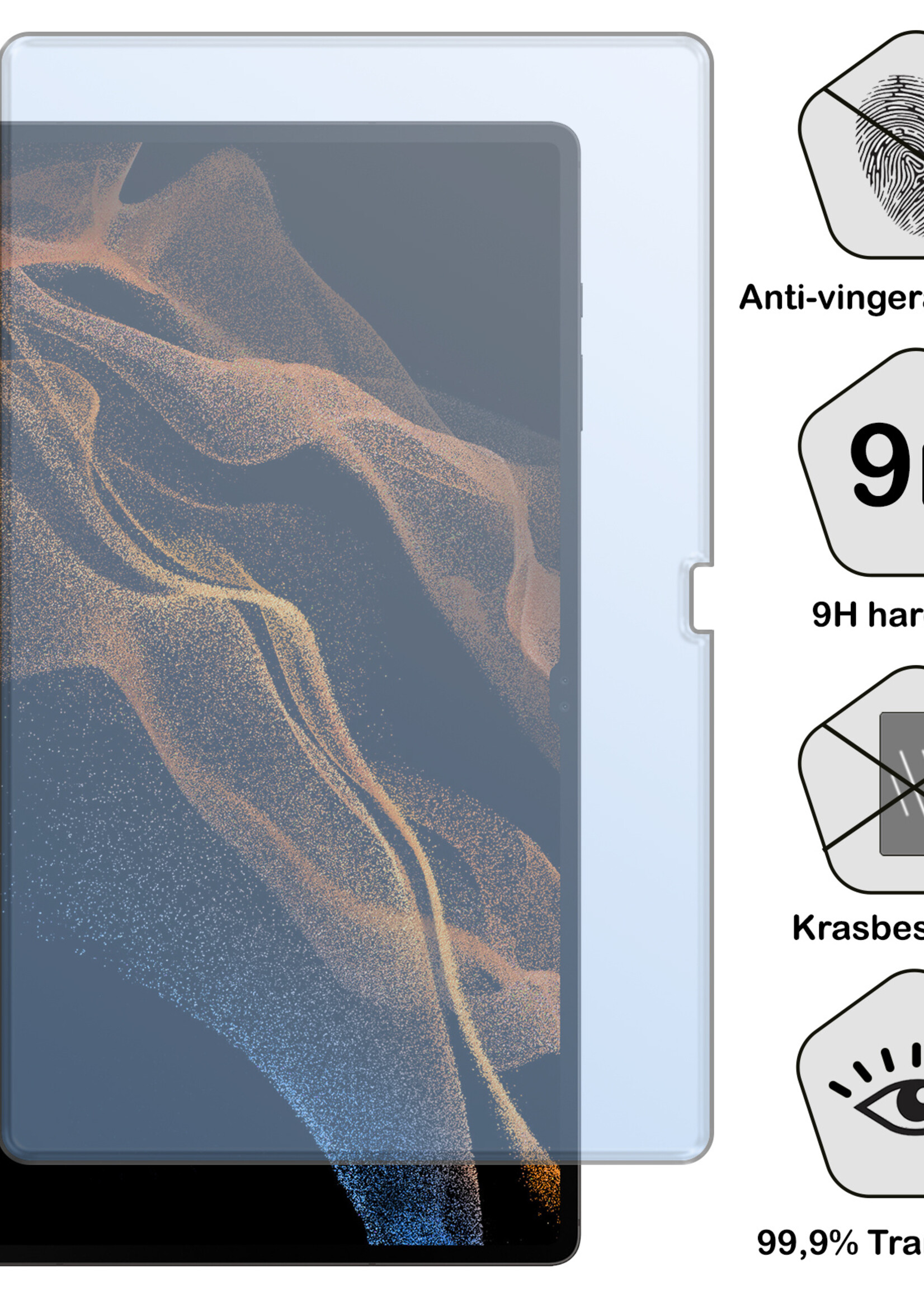 BTH Hoes Geschikt voor Samsung Galaxy Tab S9 Ultra Hoes Book Case Hoesje Trifold Cover Met Uitsparing Geschikt voor S Pen Met Screenprotector - Hoesje Geschikt voor Samsung Tab S9 Ultra Hoesje Bookcase - Rosé goud