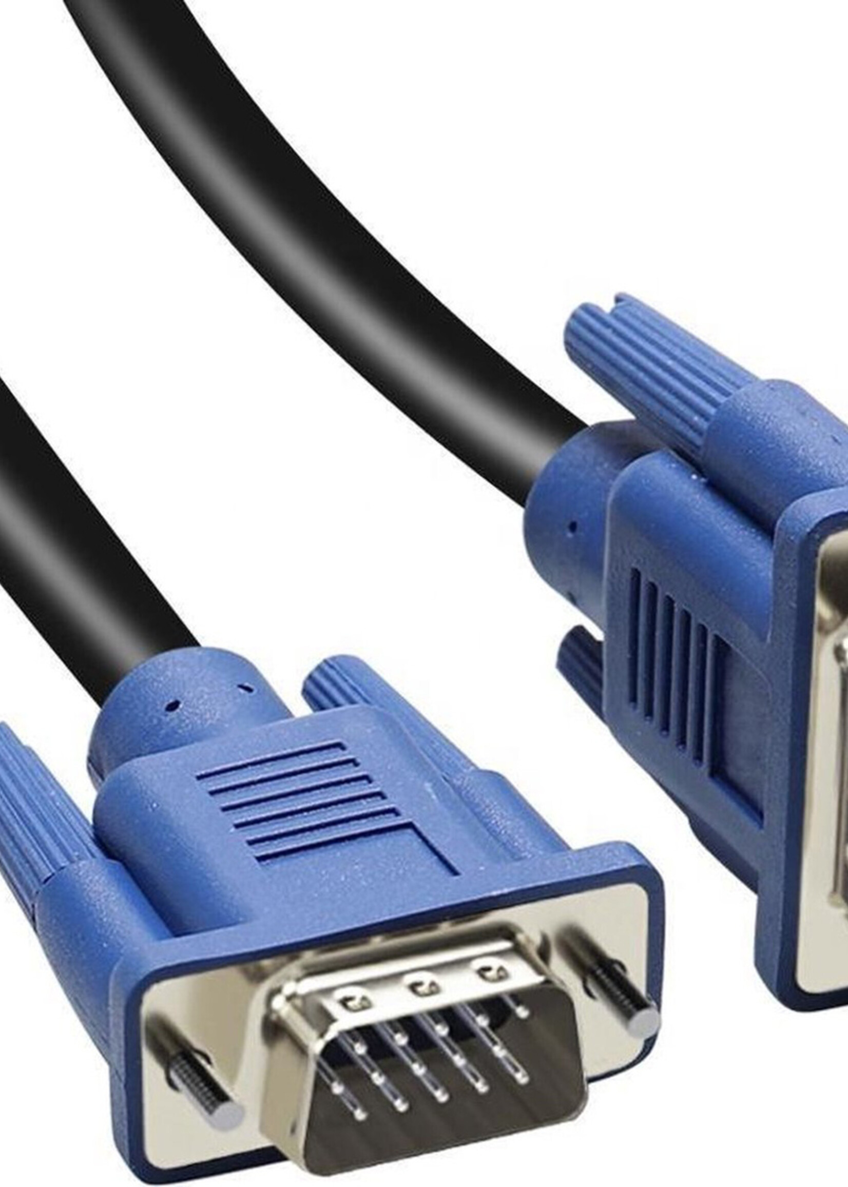 BTH VGA Kabel Adapter Verlengkabel - VGA naar VGA Monitor Kabel 1080p HD - 1.5 Meter - Blauw