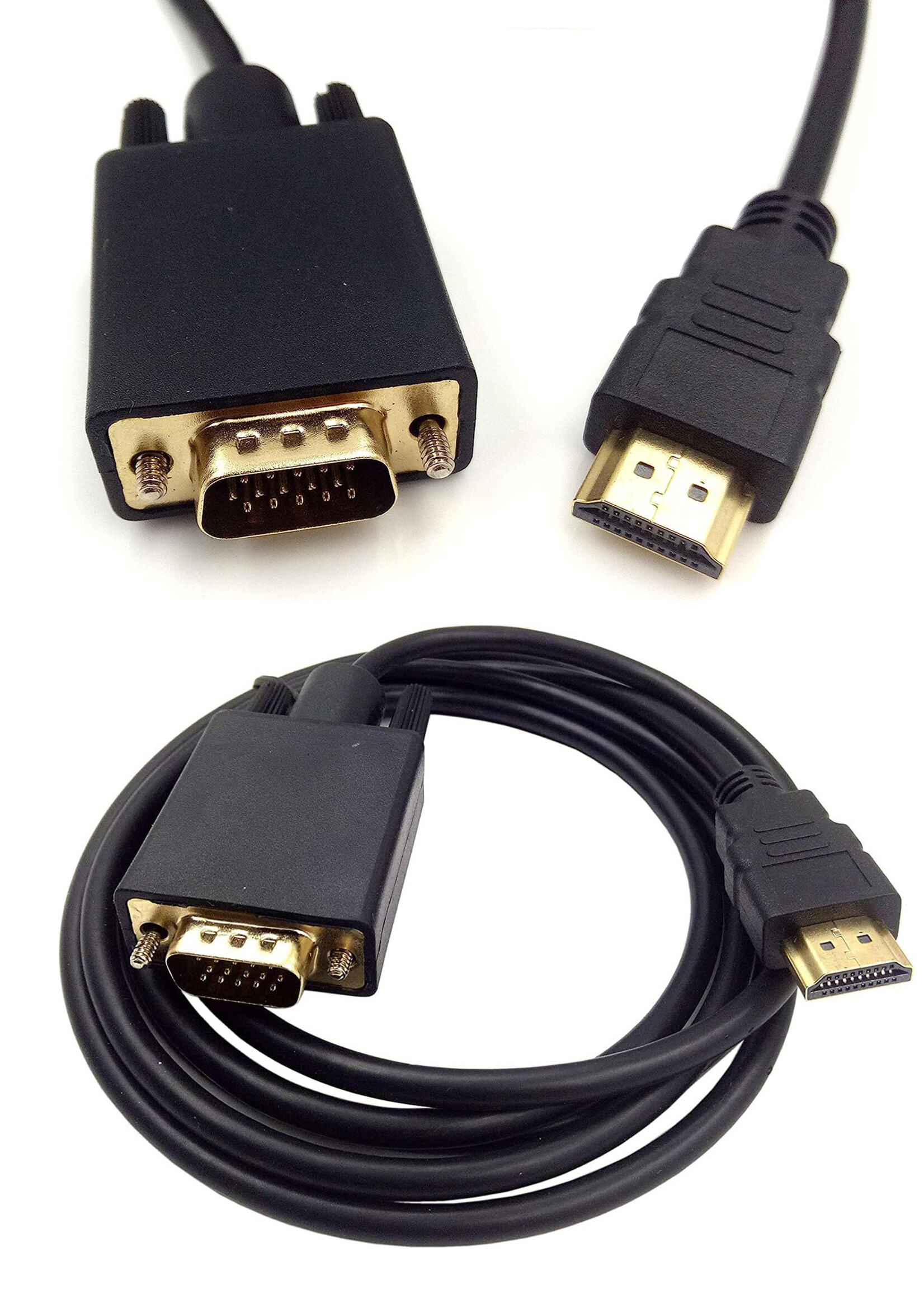 BTH HDMI naar VGA Kabel Adapter Converter - HDMI VGA Kabel Omvormer 1080p HD - 1.8 Meter - Zwart