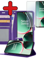 BTH BTH OnePlus Nord CE 3 Lite Hoesje Bookcase Paars Met Screenprotector