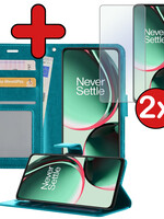 BTH BTH OnePlus Nord CE 3 Lite Hoesje Bookcase Turquoise Met 2x Screenprotector
