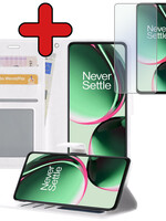 BTH BTH OnePlus Nord CE 3 Lite Hoesje Bookcase Wit Met Screenprotector