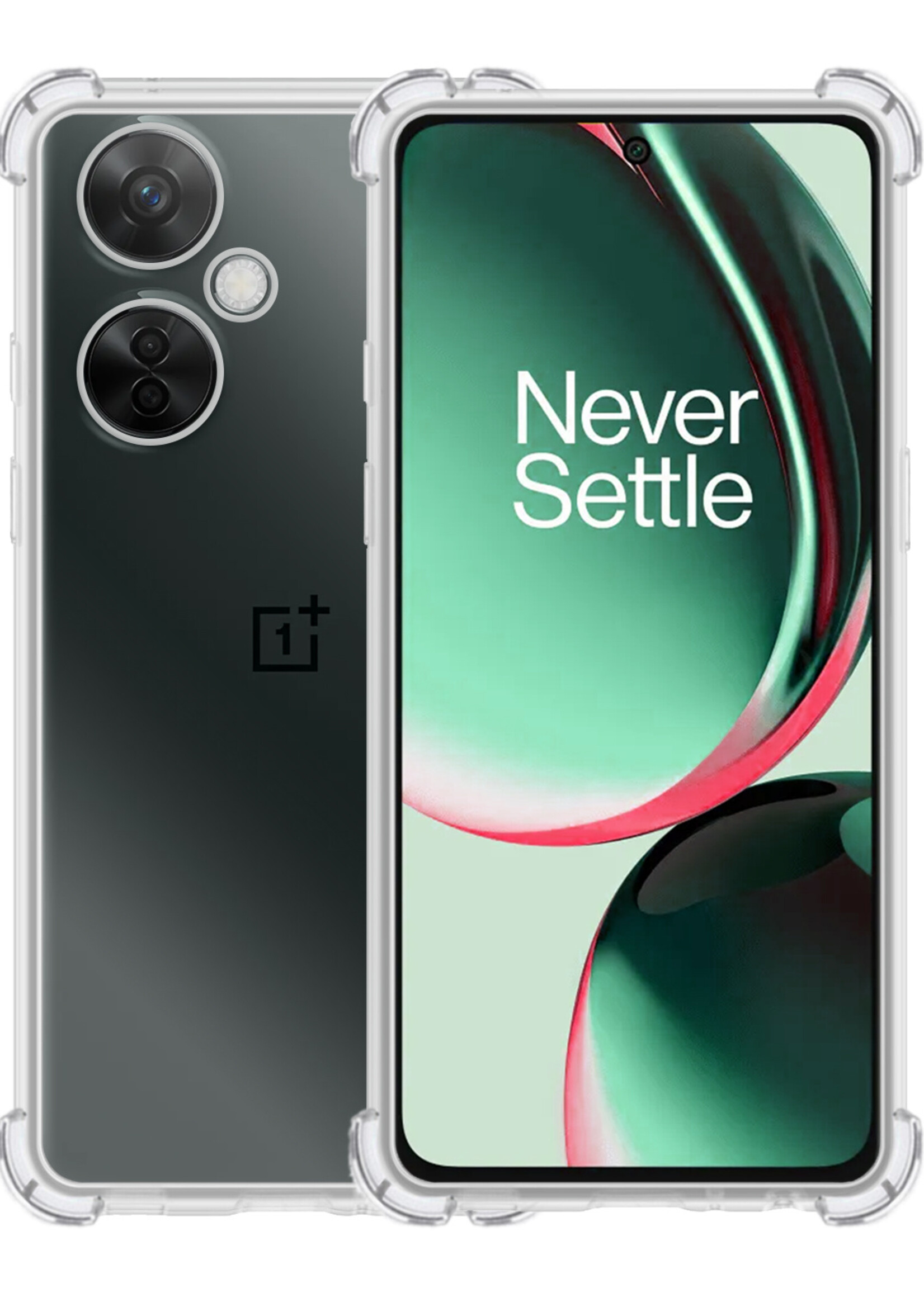 BTH Hoesje Geschikt voor OnePlus Nord CE 3 Lite Hoesje Siliconen Shock Proof Case Hoes - Hoes Geschikt voor OnePlus Nord CE 3 Lite Hoes Cover Case Shockproof - Transparant