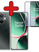 BTH BTH OnePlus Nord CE 3 Lite Hoesje Siliconen Met Screenprotector - Transparant