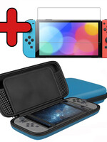 BTH BTH Nintendo Switch OLED Hoesje Met Screenprotector - Blauw