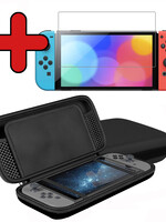 BTH BTH Nintendo Switch OLED Hoesje Met Screenprotector - Zwart