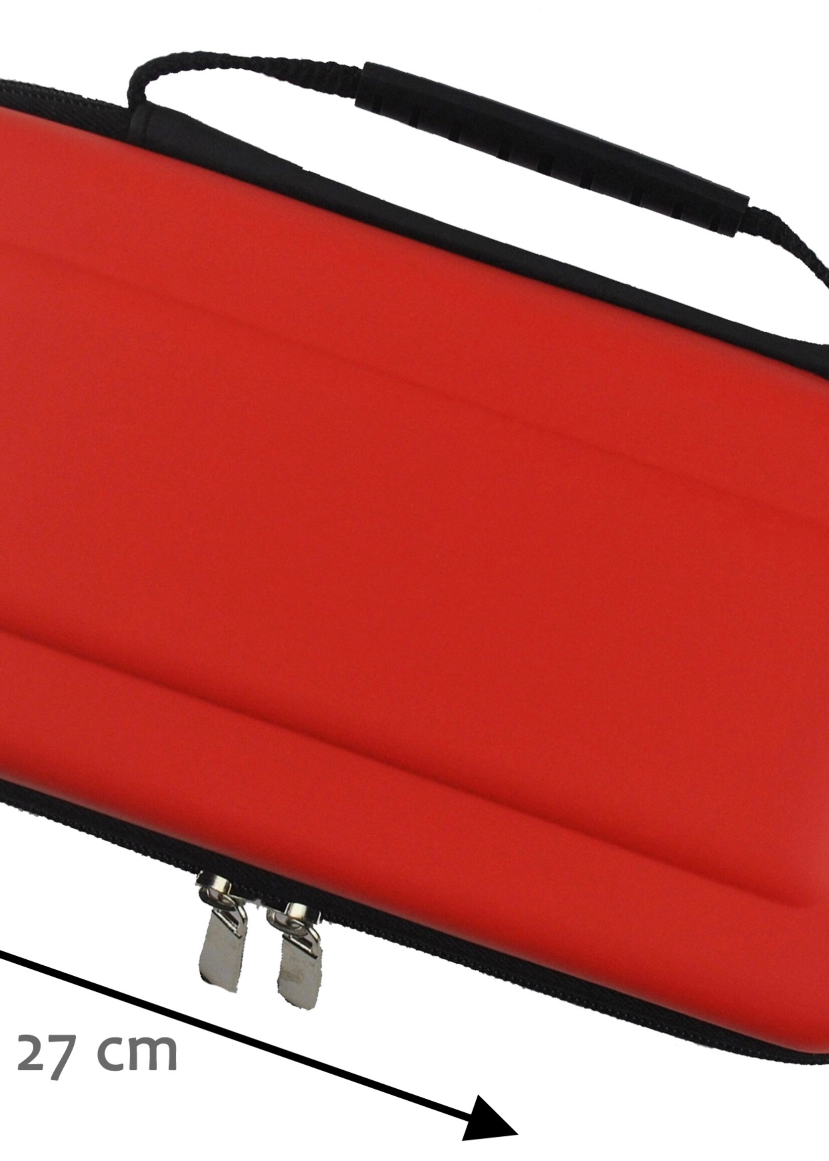 BTH Hoes Geschikt voor Nintendo Switch Case Hard Cover Bescherm Hoesje Met Screenprotector - Case Geschikt voor Nintendo Switch Hoes - Rood