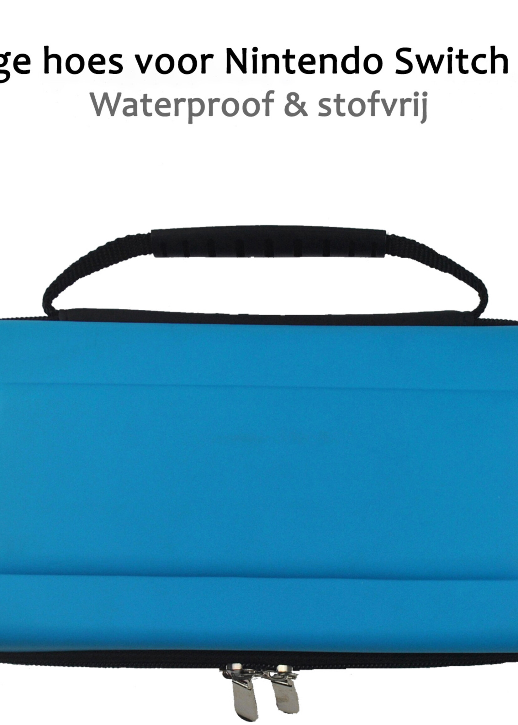 BTH Hoes Geschikt voor Nintendo Switch OLED Case Hard Cover Bescherm Hoesje Met Screenprotector - Case Geschikt voor Nintendo Switch OLED Hoes - Blauw