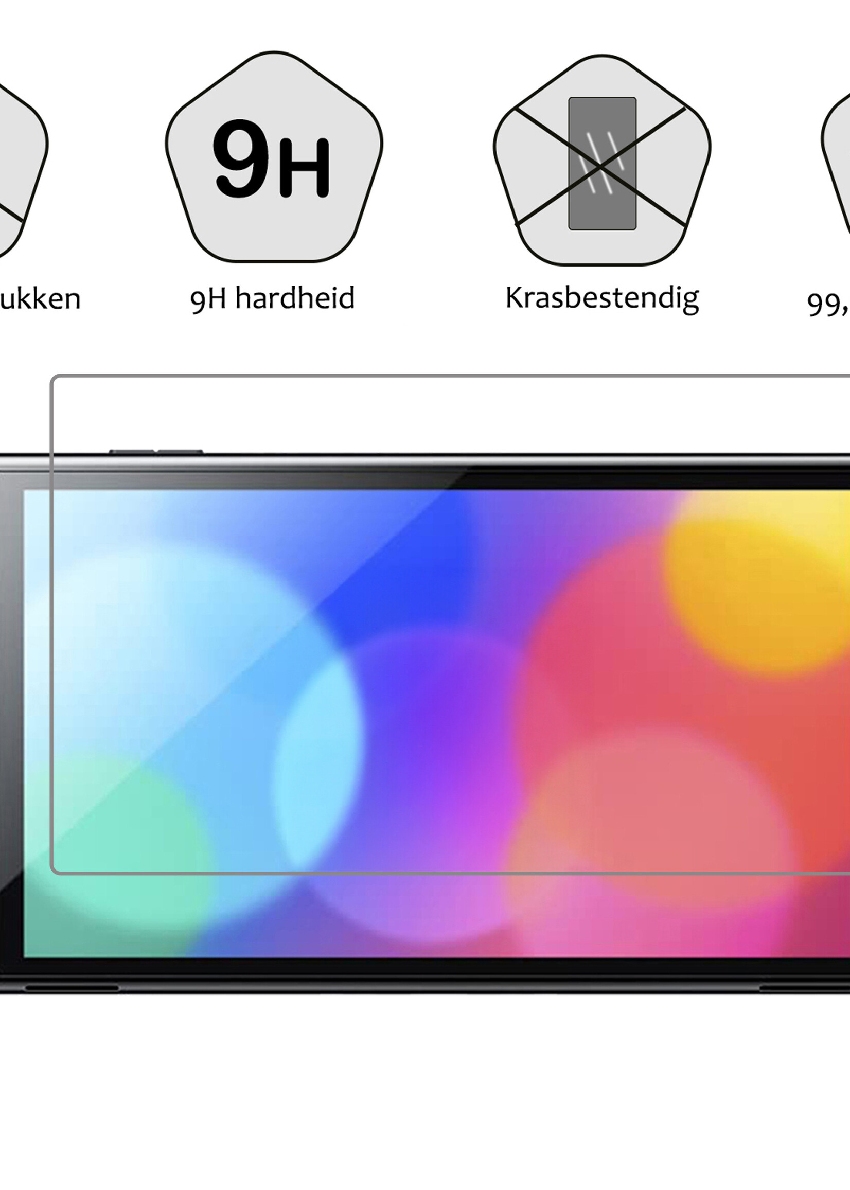 BTH Hoes Geschikt voor Nintendo Switch OLED Case Hard Cover Bescherm Hoesje Met Screenprotector - Case Geschikt voor Nintendo Switch OLED Hoes - Roze