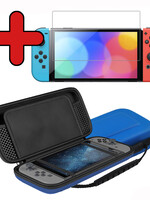 BTH BTH Nintendo Switch Hoesje Handvat Met Screenprotector - Blauw