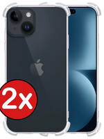 BTH BTH iPhone 15 Plus Hoesje Shockproof - Transparant - 2 PACK
