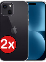BTH BTH iPhone 15 Plus Hoesje Siliconen - Transparant - 2 PACK