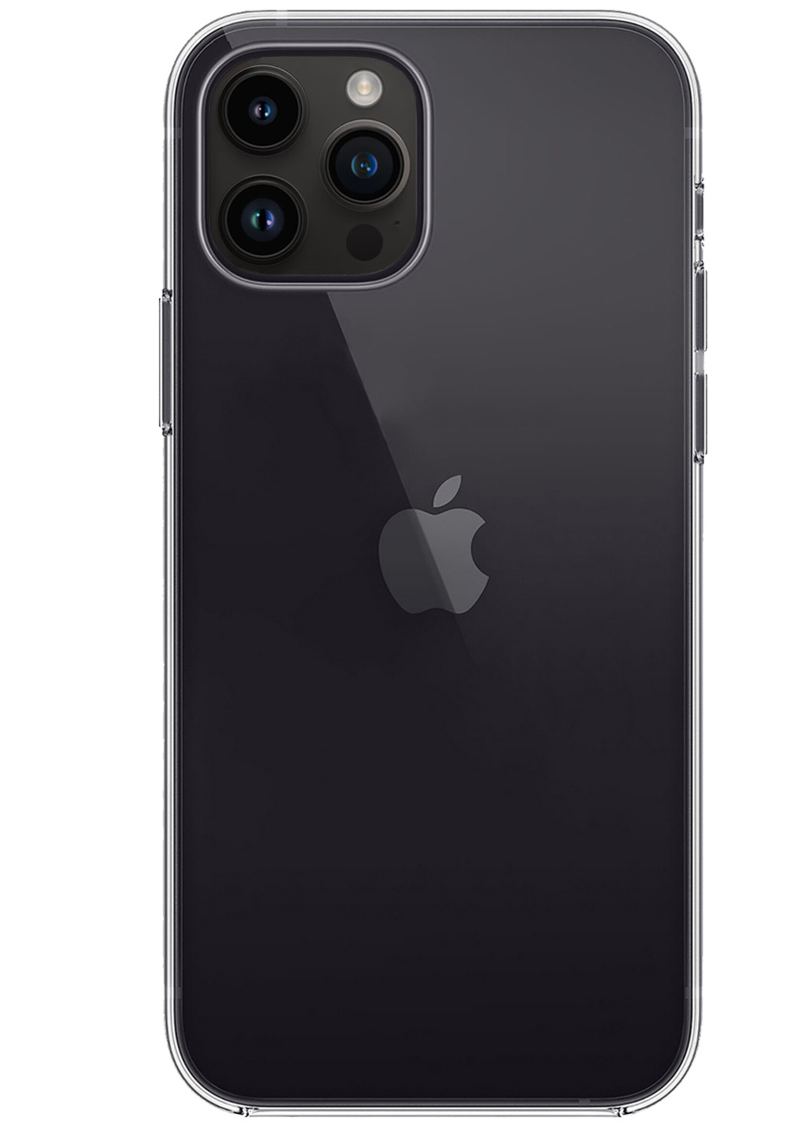 BTH Hoesje Geschikt voor iPhone 15 Pro Hoesje Siliconen Case Hoes - Hoes Geschikt voor iPhone 15 Pro Hoes Cover Case - Transparant - 2 PACK